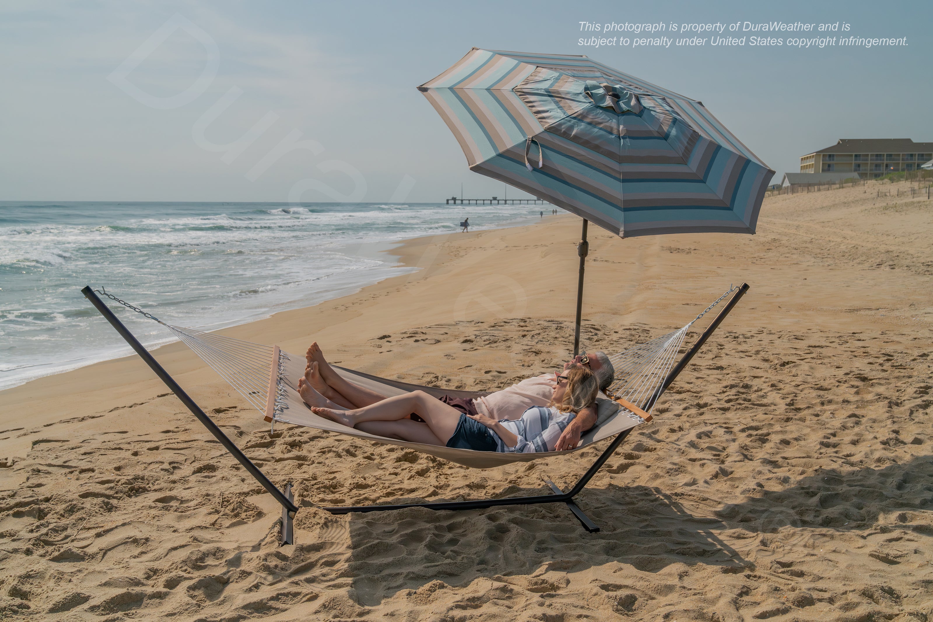 DURAWEATHER POLY® Hammock with Detachable Pillow in Sunbrella Fabrics