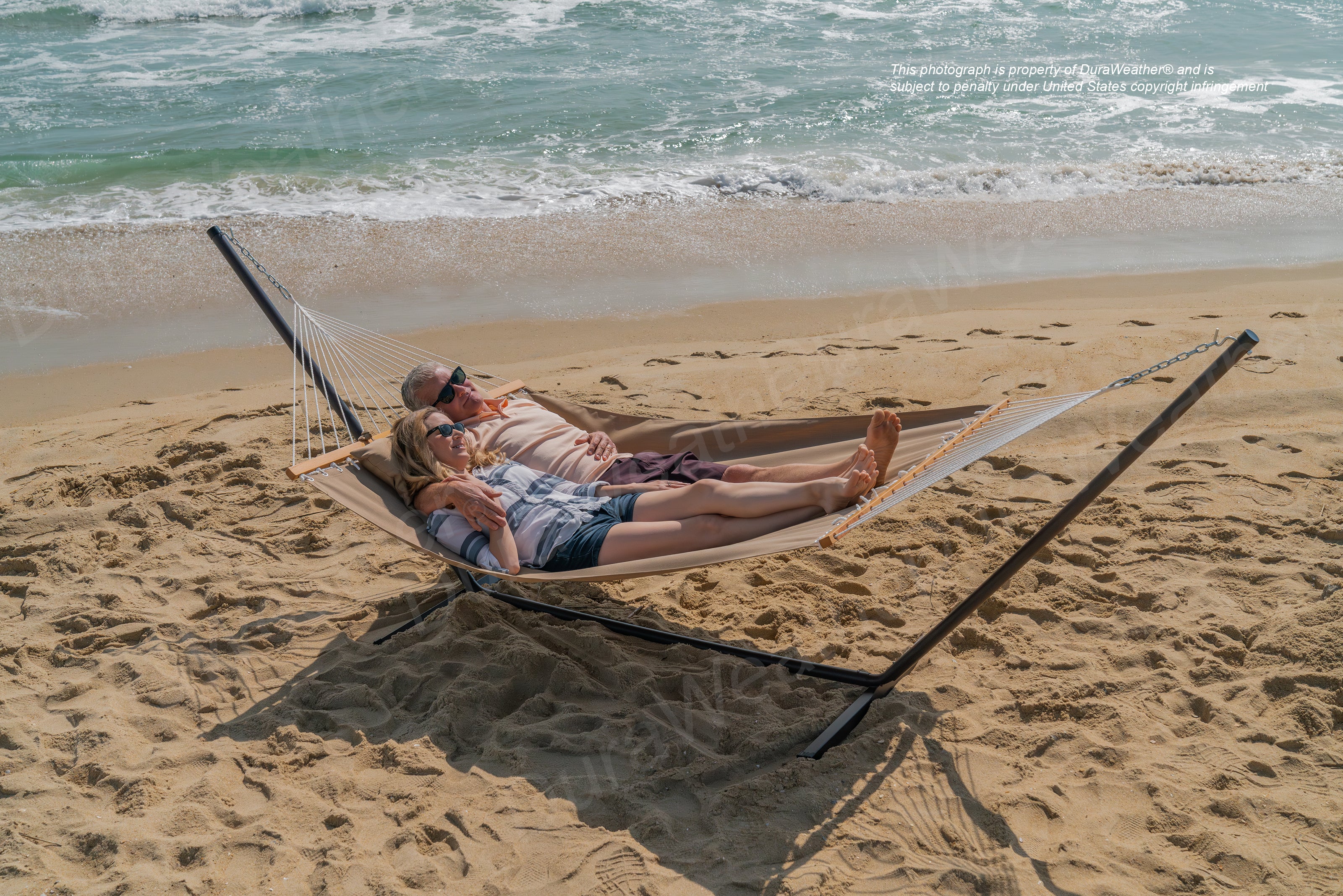 DURAWEATHER POLY® Hammock with Detachable Pillow in Sunbrella Fabrics