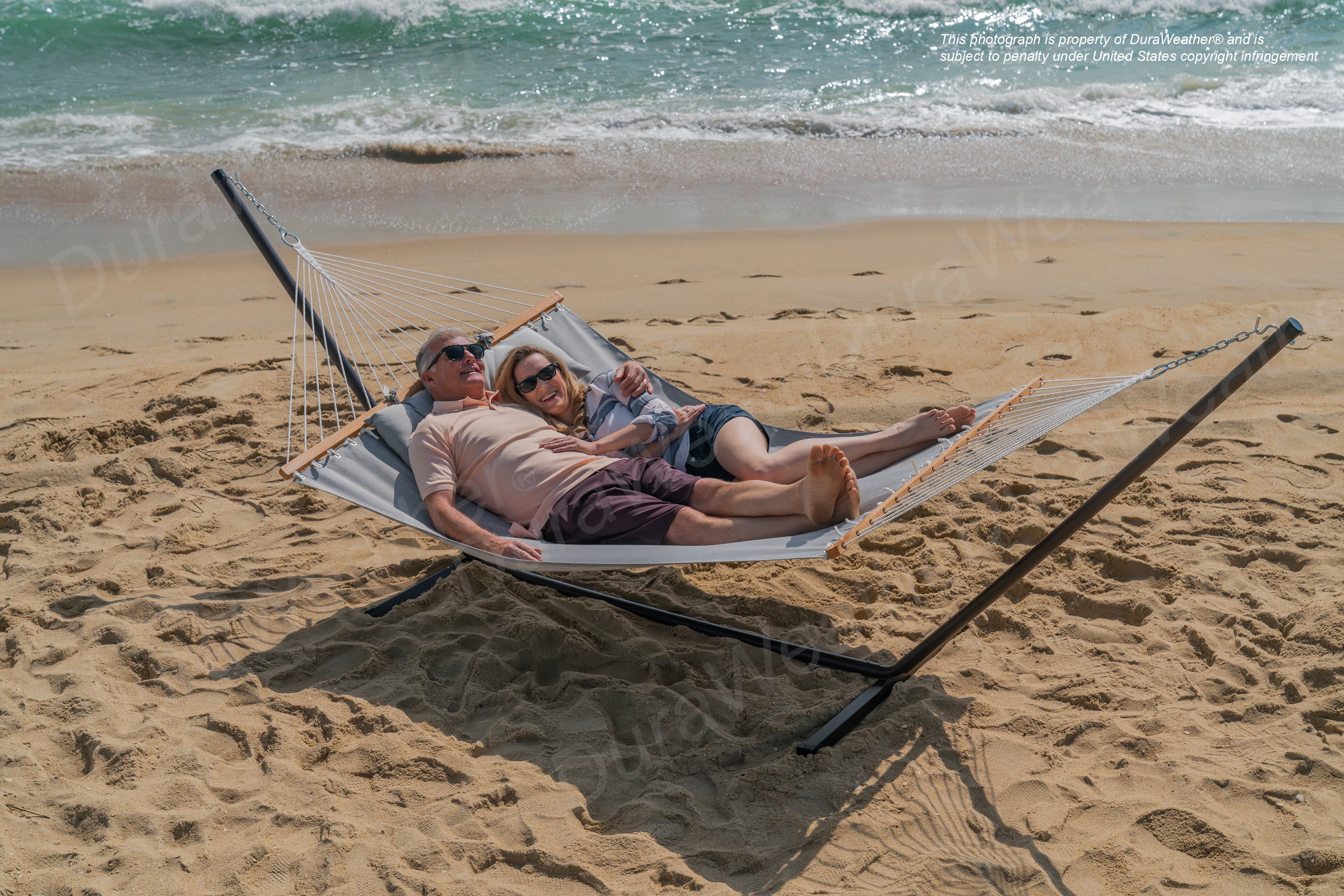 DURAWEATHER POLY® Hammock with Detachable Pillow in Sunbrella Fabrics