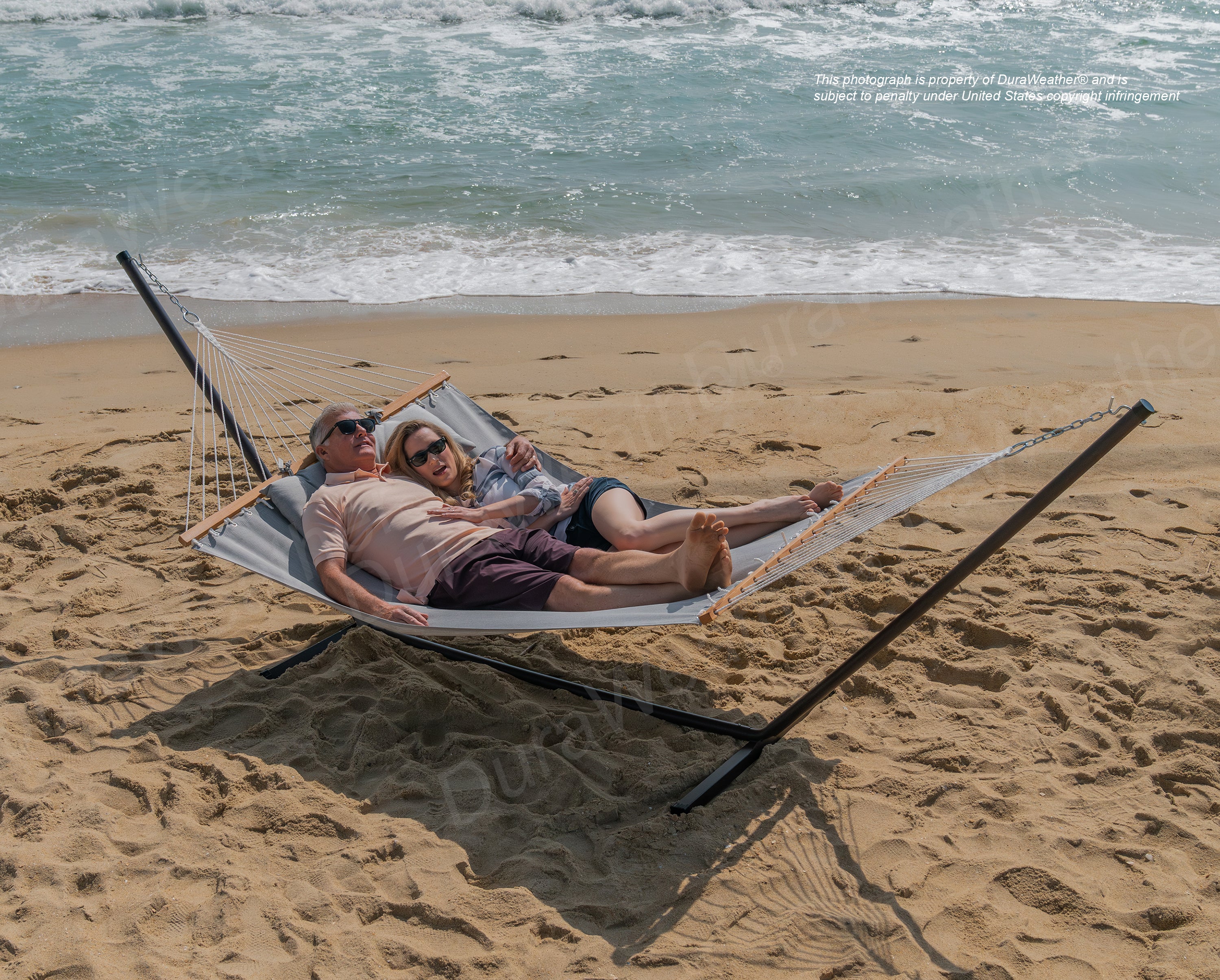 DURAWEATHER POLY® Hammock with Detachable Pillow in Sunbrella Fabrics