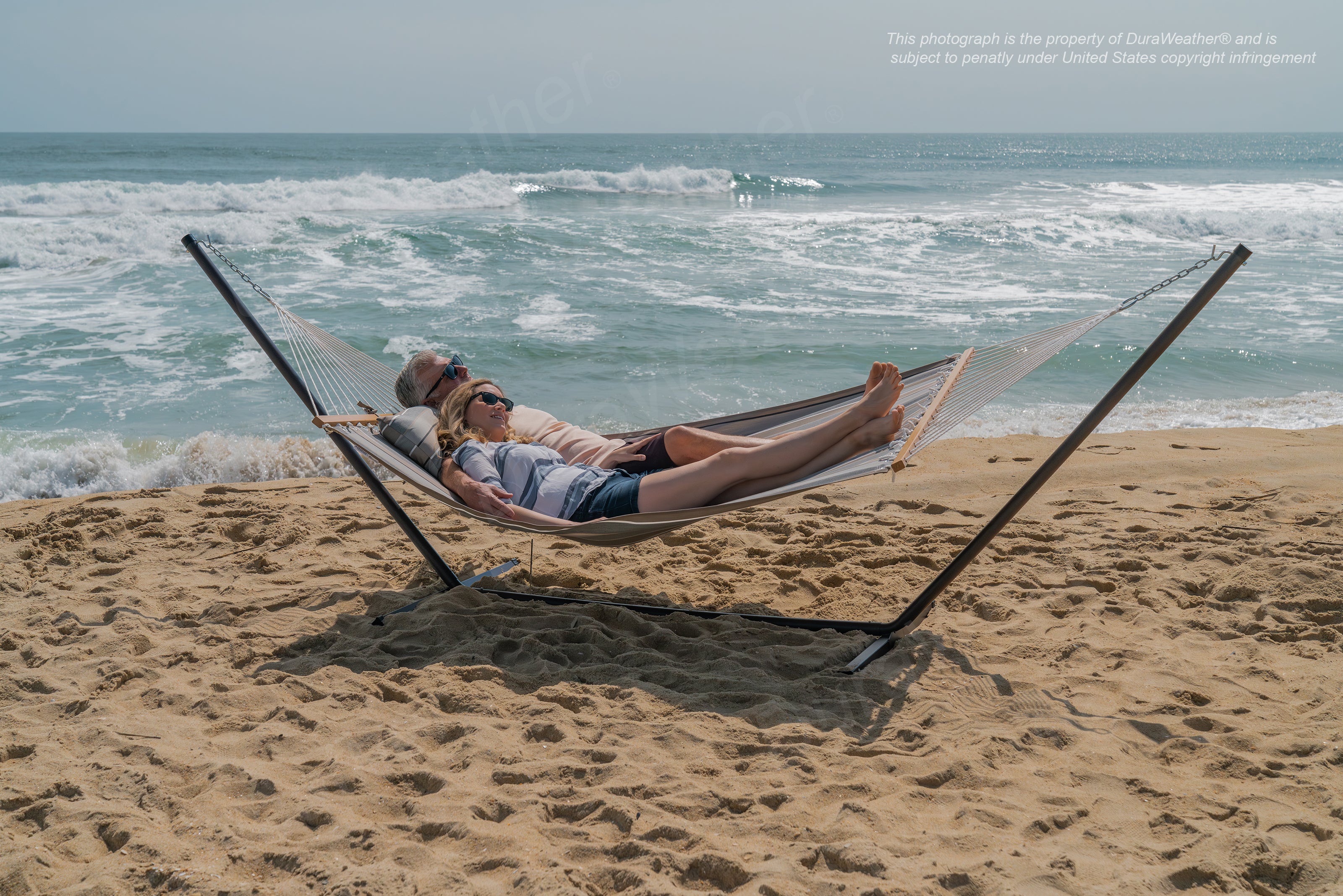 DURAWEATHER POLY® Hammock with Detachable Pillow in Sunbrella Fabrics