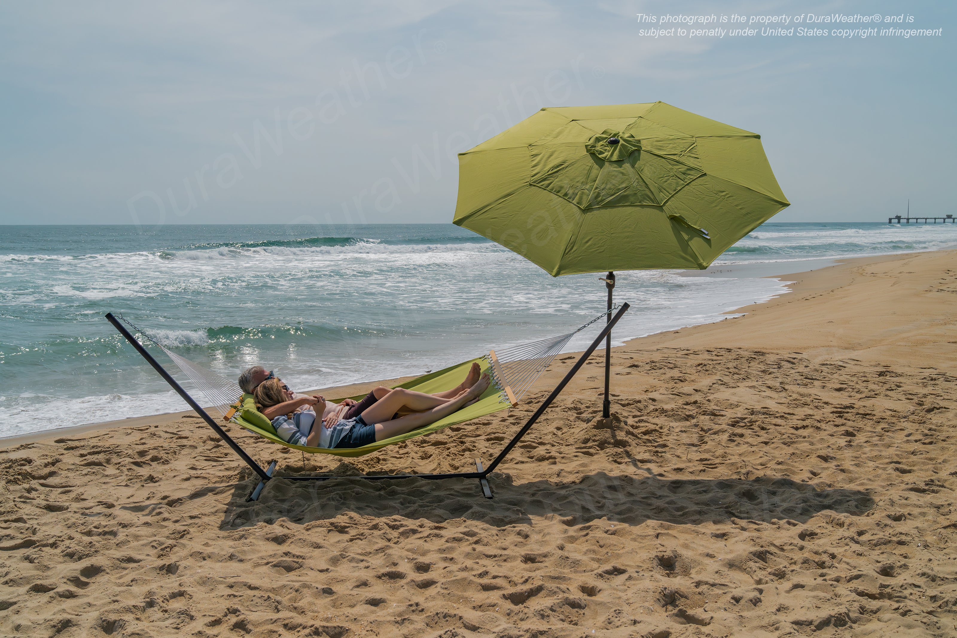 DURAWEATHER POLY® Hammock with Detachable Pillow in Sunbrella Fabrics