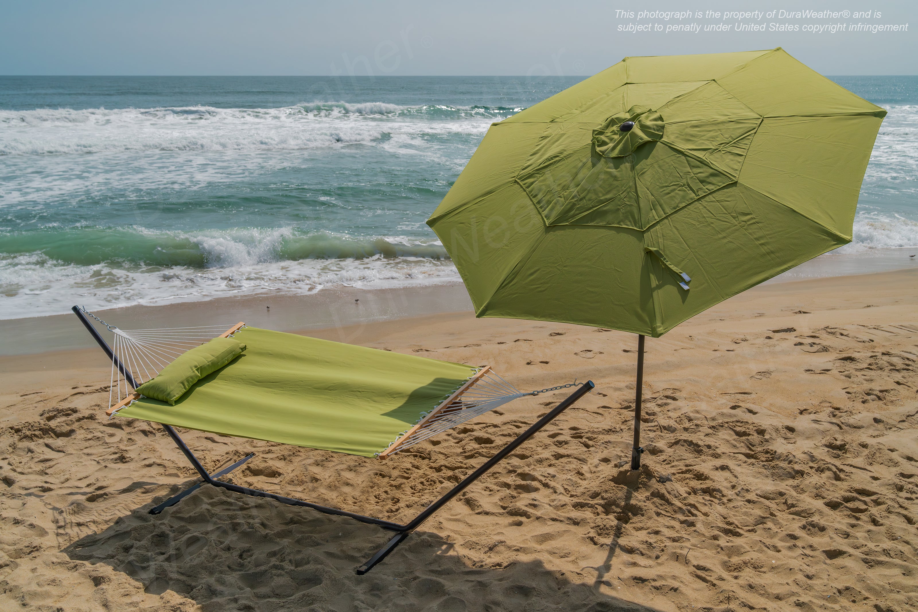 DURAWEATHER POLY® Hammock with Detachable Pillow in Sunbrella Fabrics