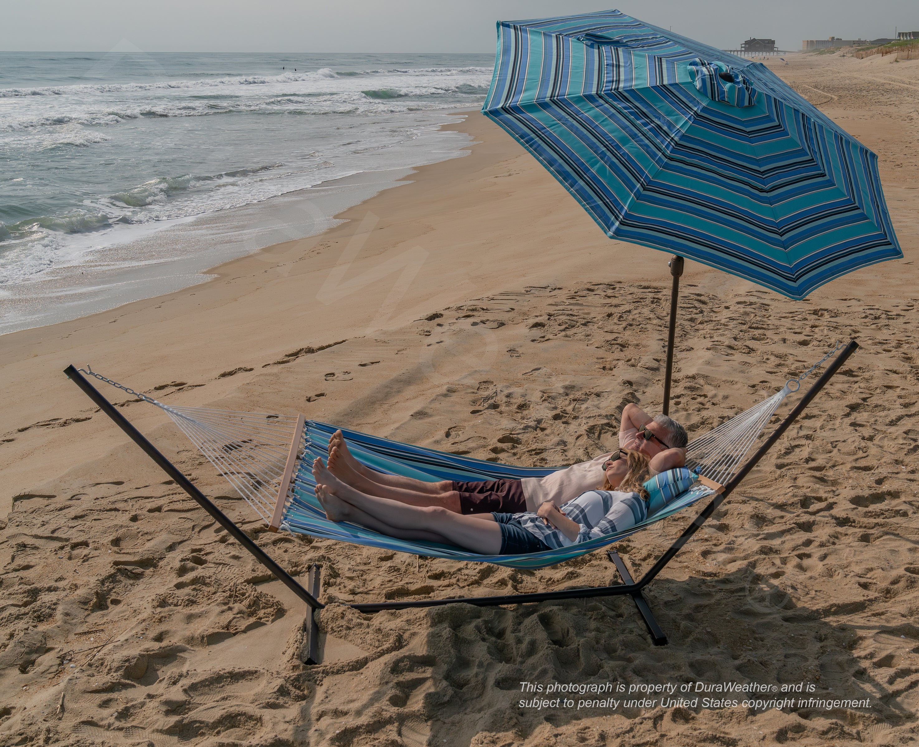 DURAWEATHER POLY® Hammock with Detachable Pillow in Sunbrella Fabrics