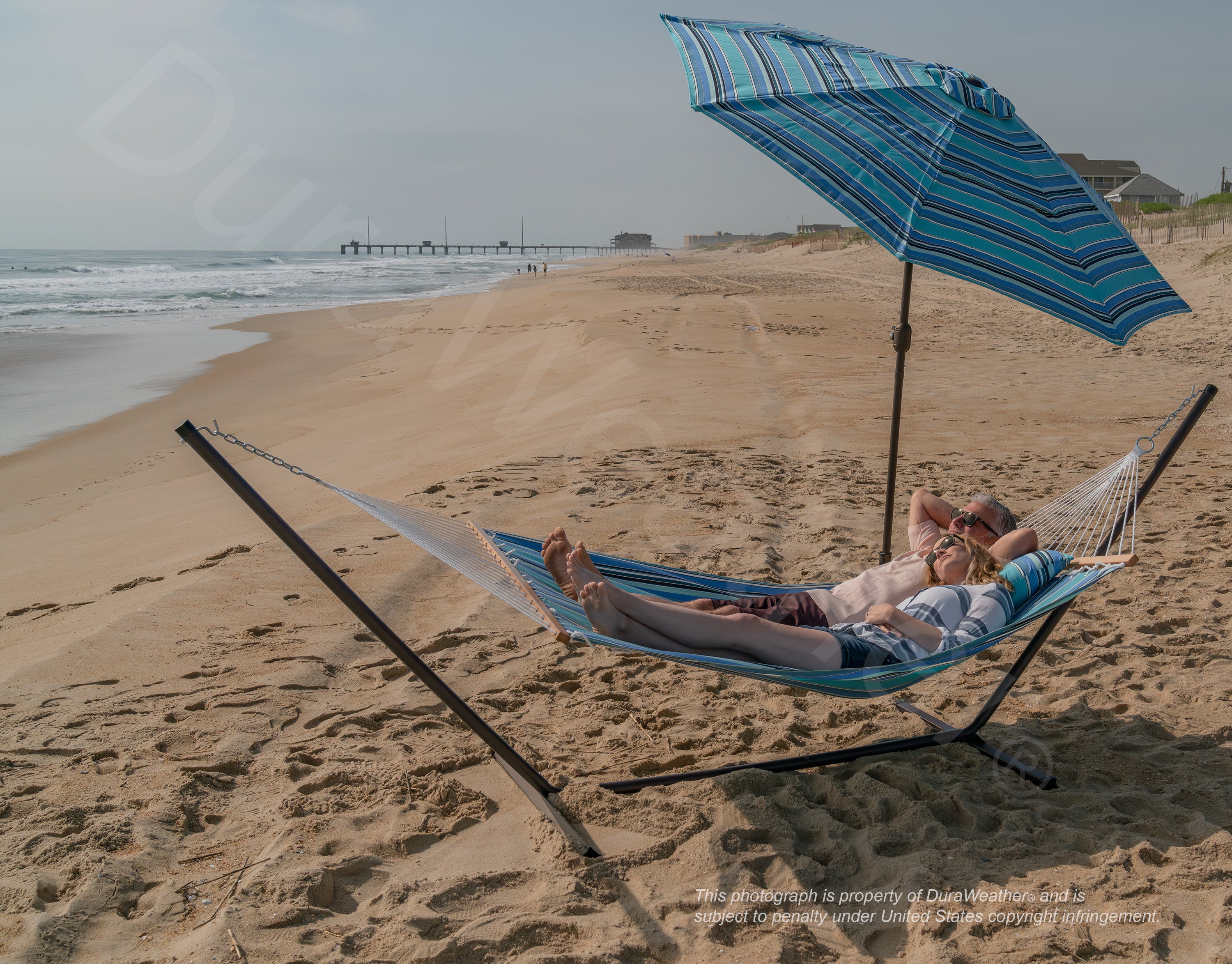 DURAWEATHER POLY® Hammock with Detachable Pillow in Sunbrella Fabrics