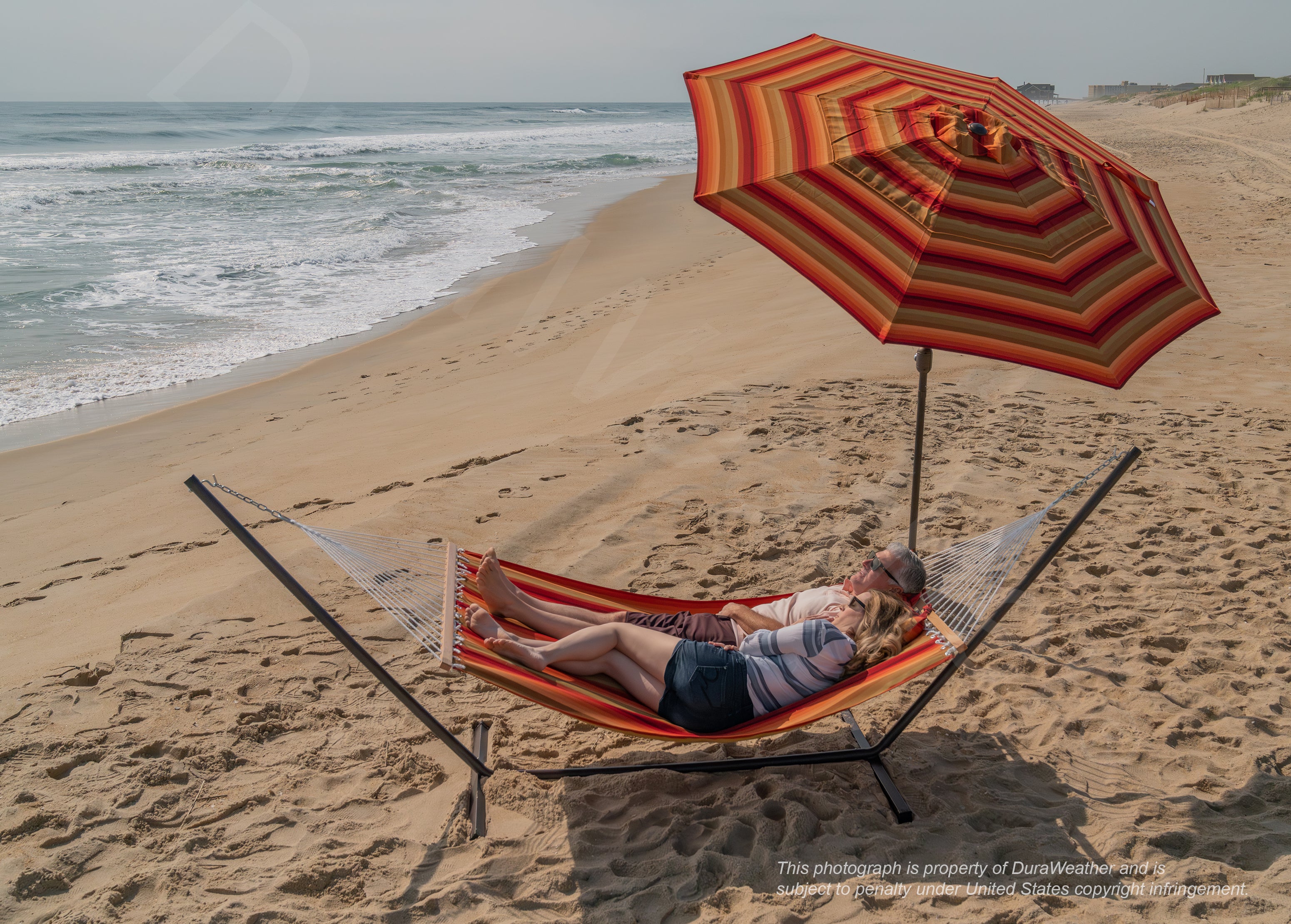 DURAWEATHER POLY® Hammock with Detachable Pillow in Sunbrella Fabrics