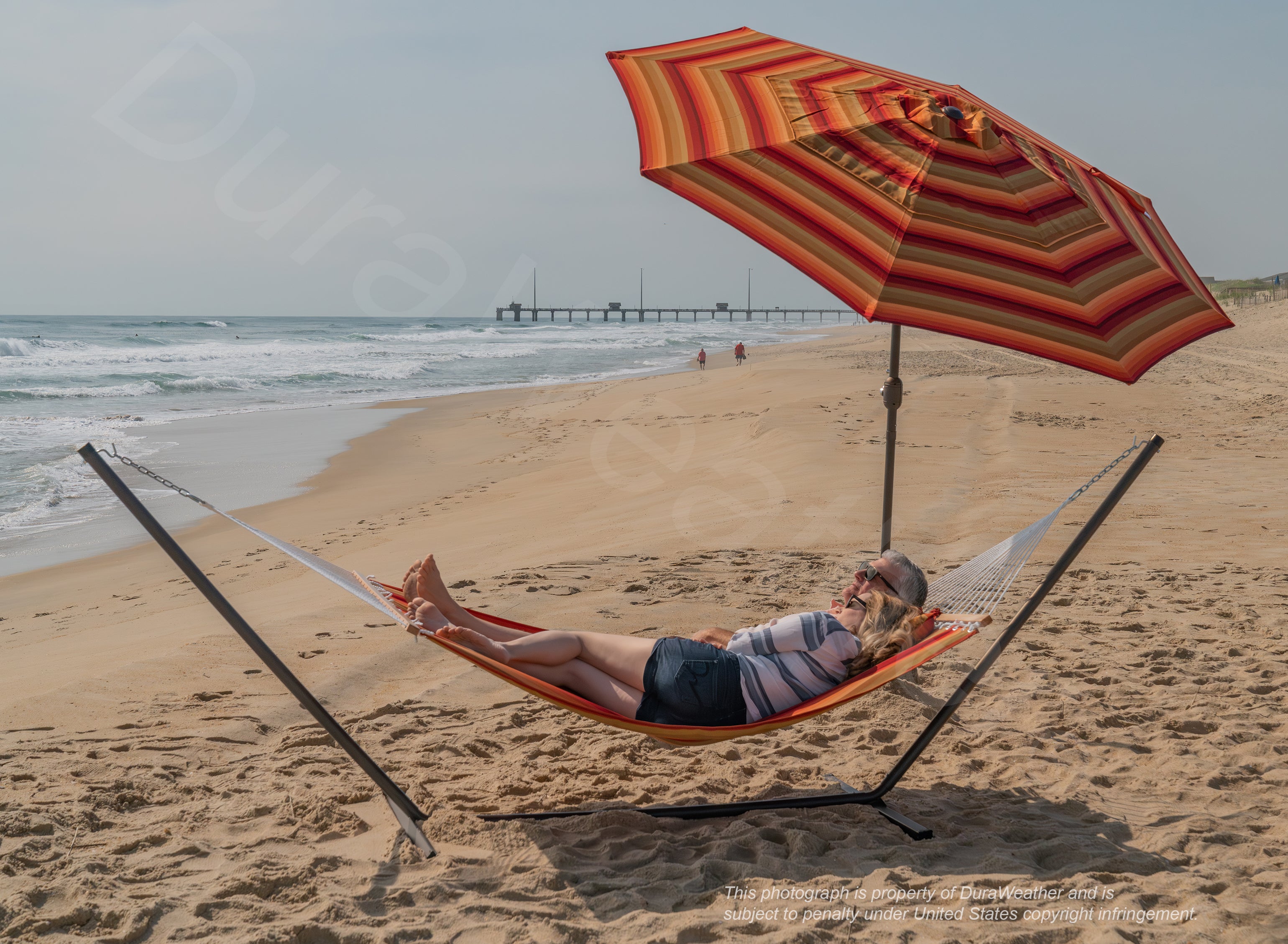 DURAWEATHER POLY® Hammock with Detachable Pillow in Sunbrella Fabrics