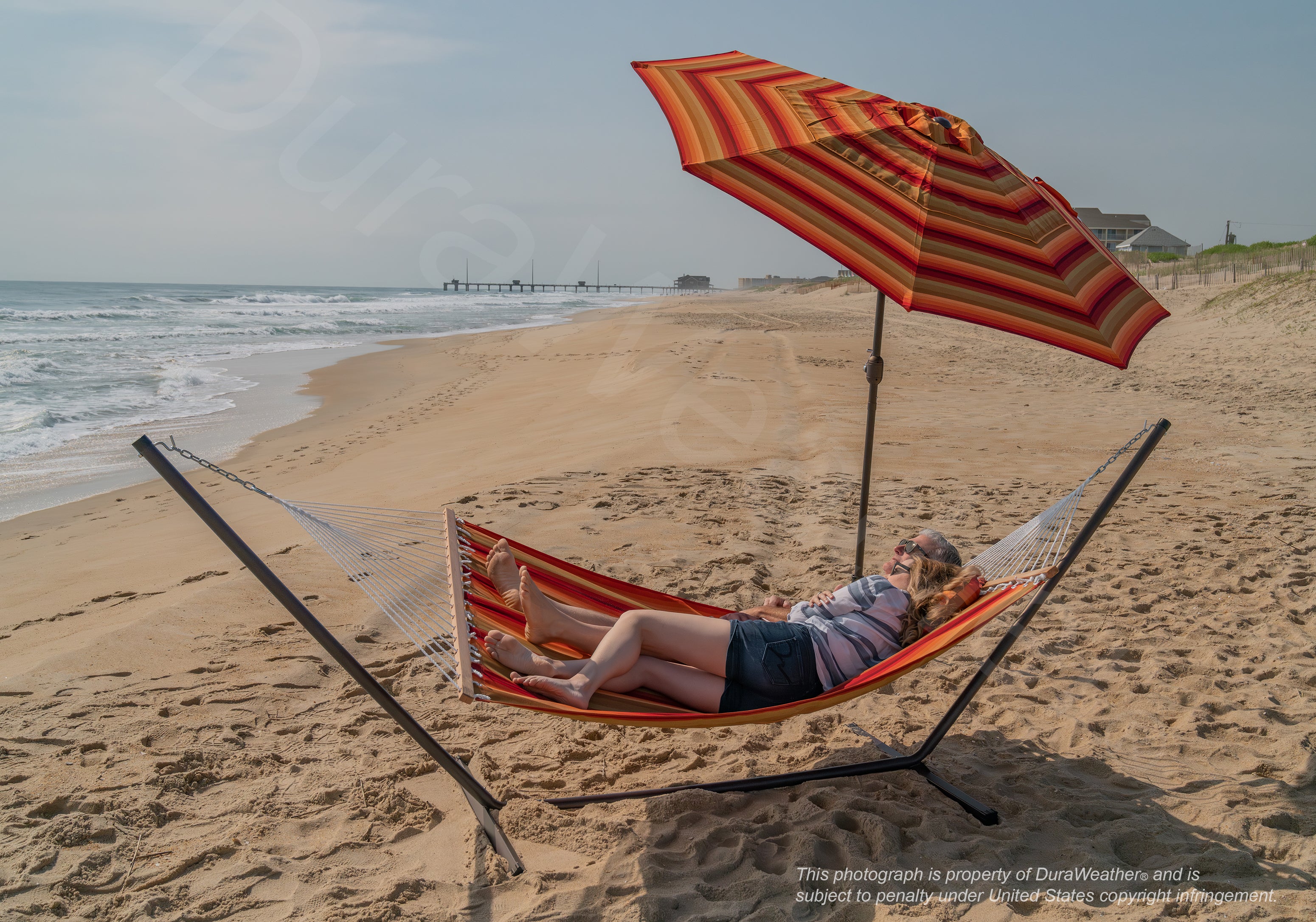 DURAWEATHER POLY® Hammock with Detachable Pillow in Sunbrella Fabrics