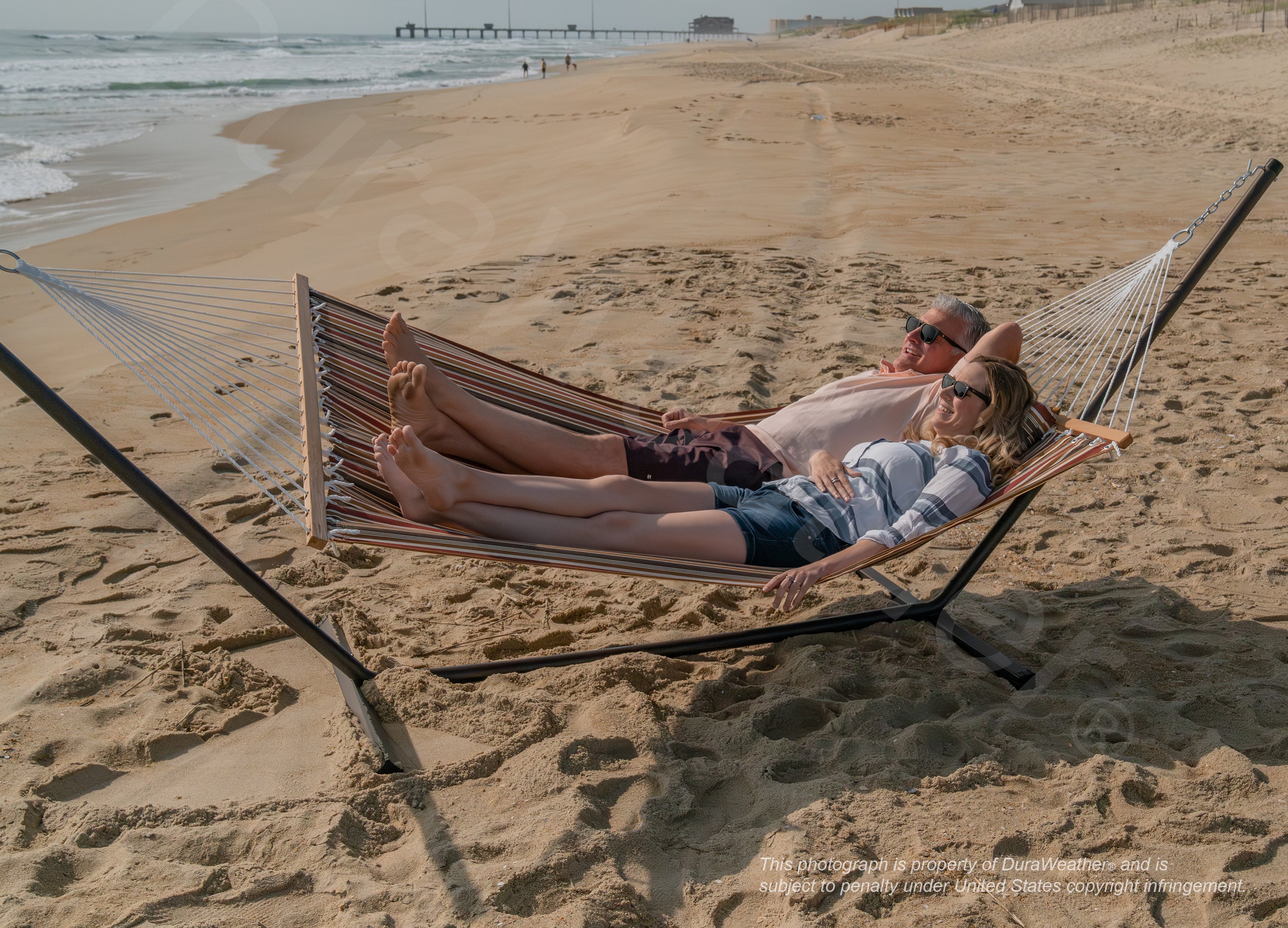 DURAWEATHER POLY® Hammock with Detachable Pillow in Sunbrella Fabrics