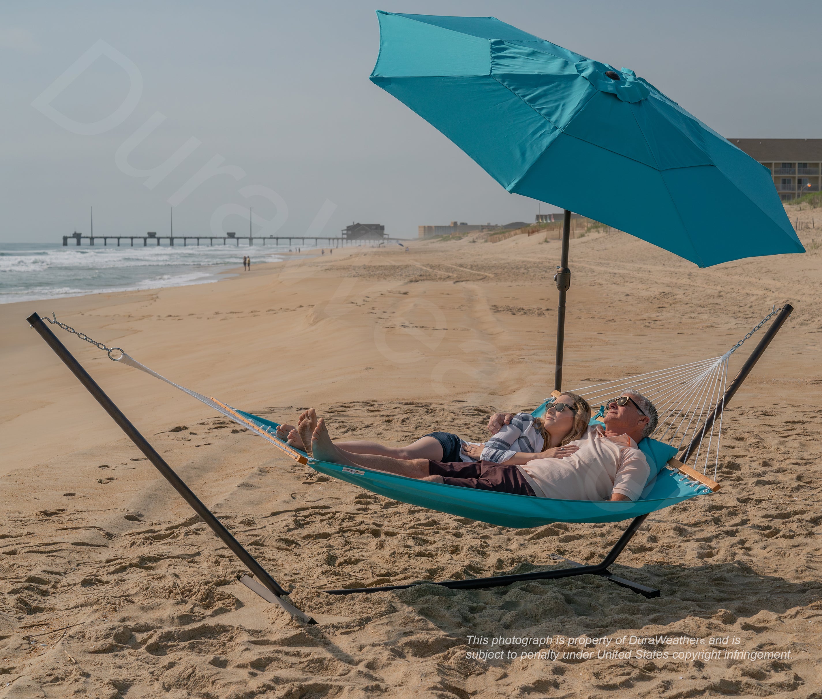 DURAWEATHER POLY® Hammock with Detachable Pillow in Sunbrella Fabrics