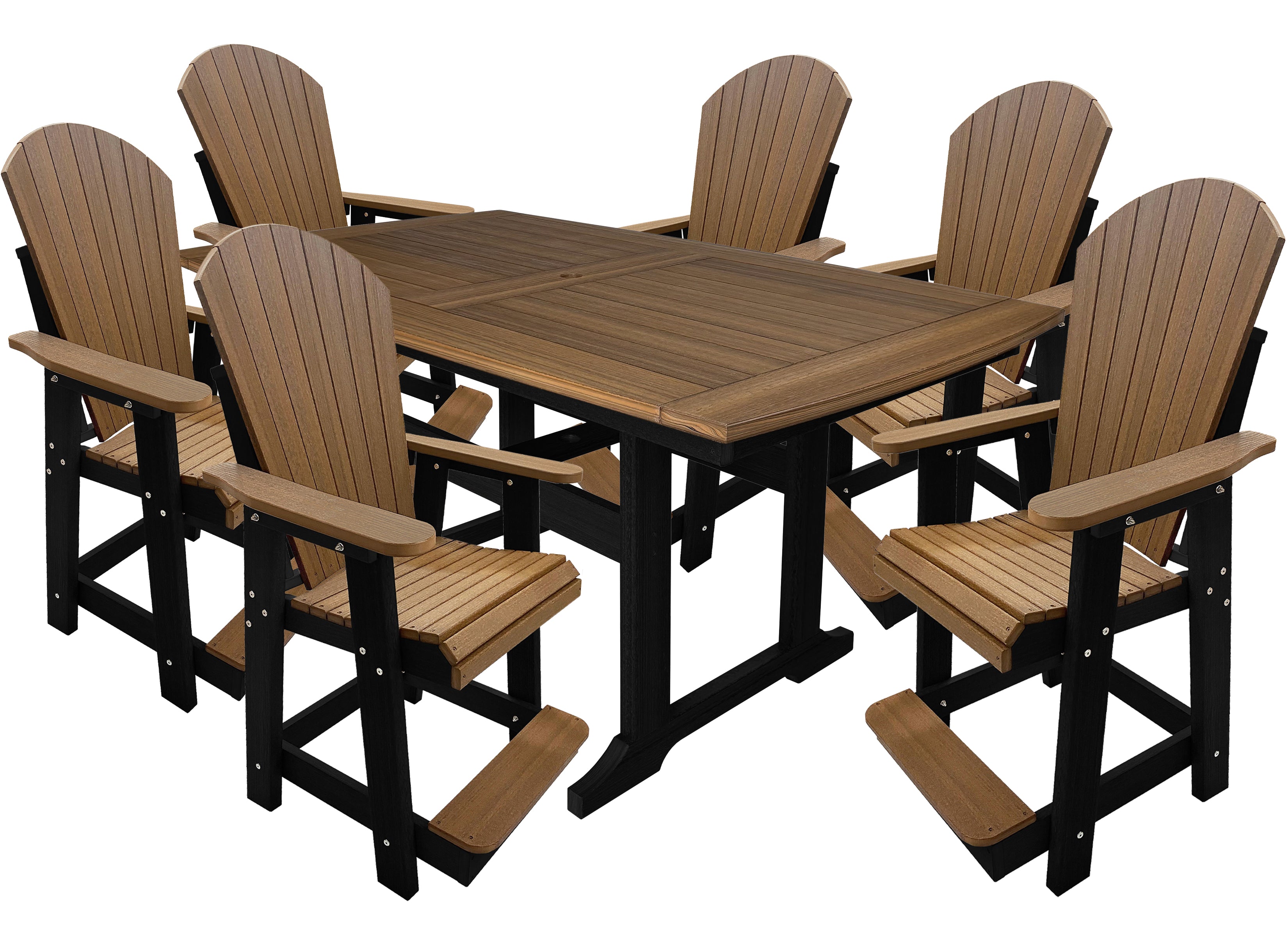 DURAWEATHER POLY® 7-Piece Lakeside Adirondack Counter Set