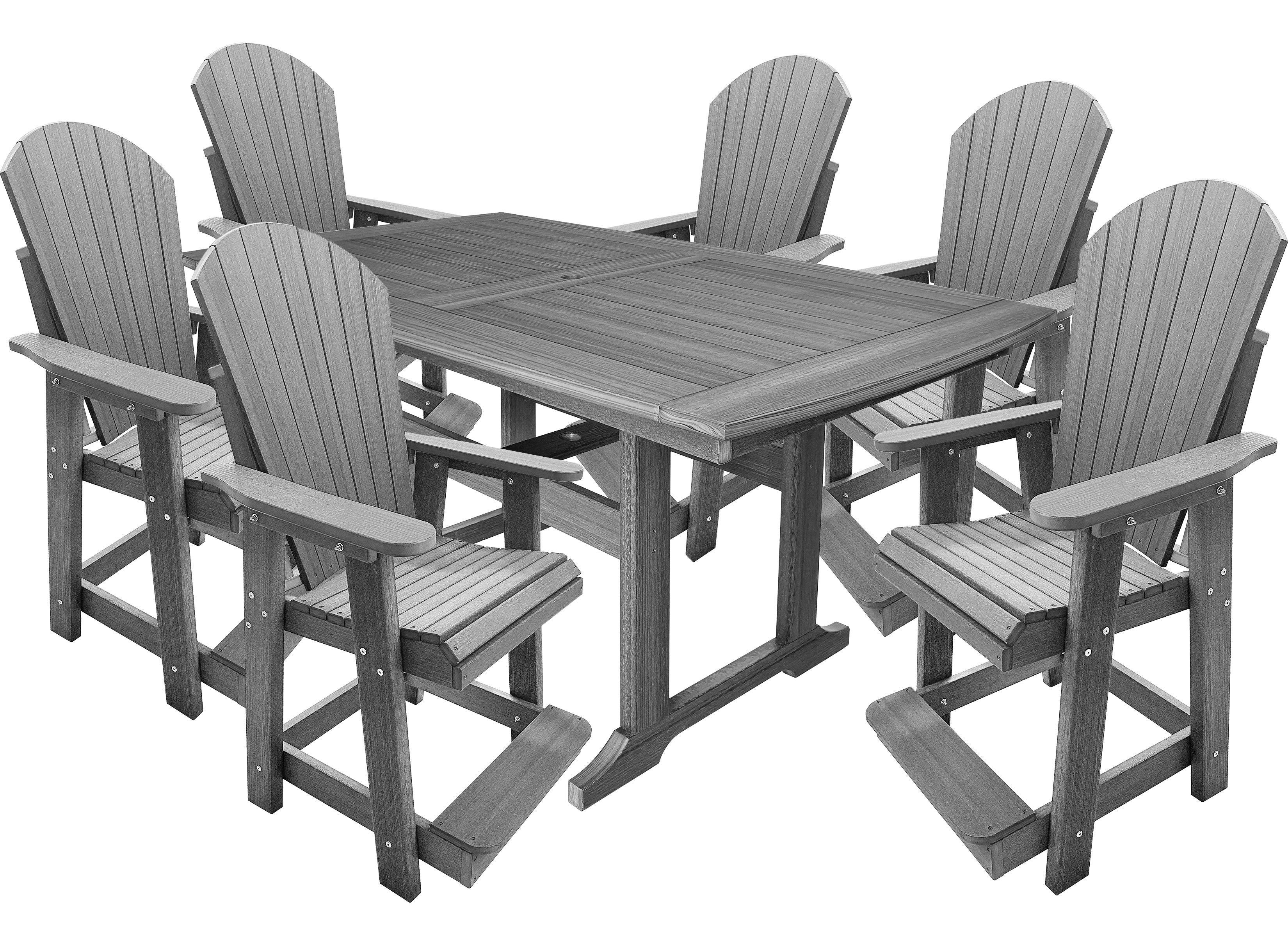 DURAWEATHER POLY® 7-Piece Lakeside Adirondack Counter Set