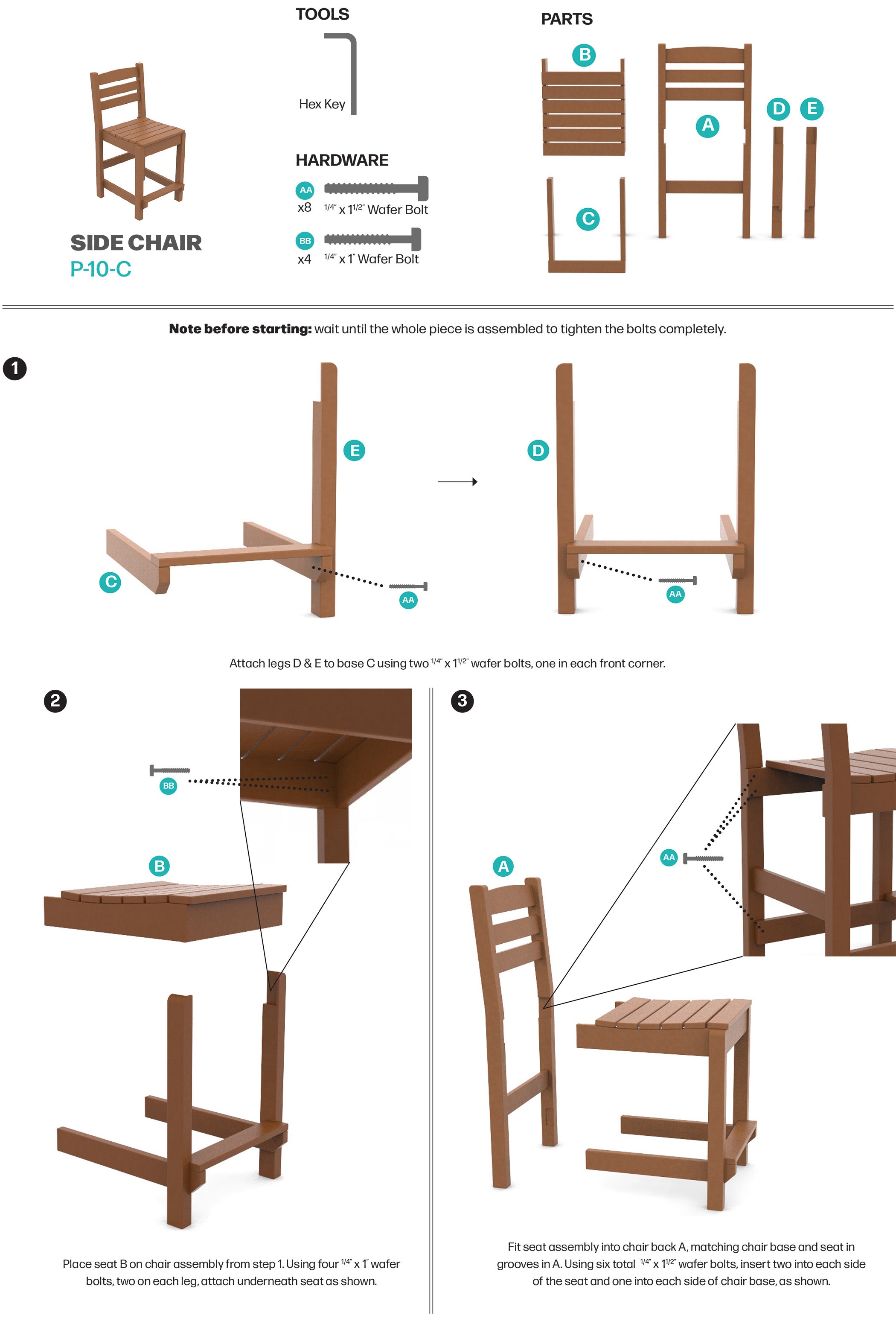 3-Piece Counter Bistro Set Armless