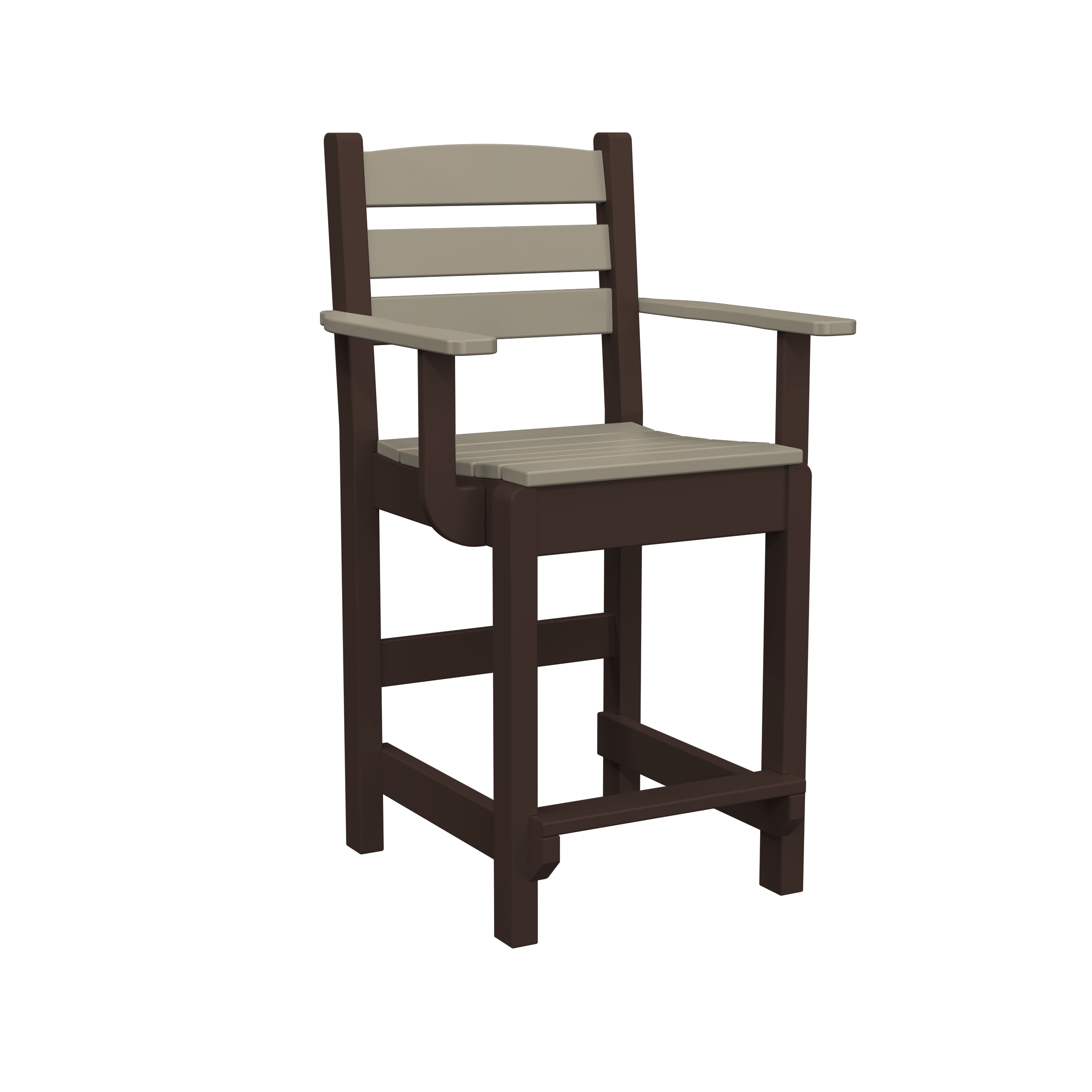 DURAWEATHER POLY® 5-Piece 38” Farmhouse Counter Set Two Side Chairs Two Arm Chairs