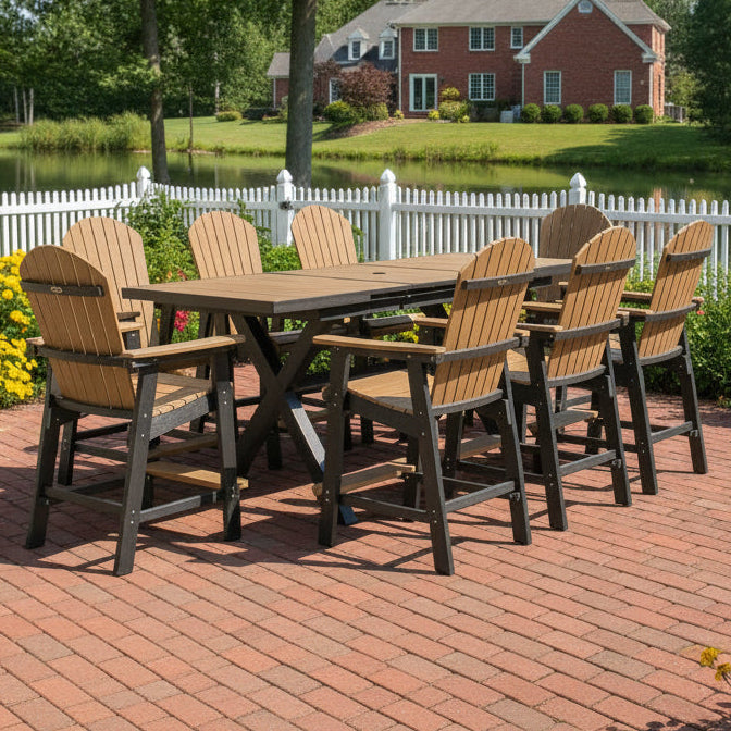 9-Piece Extension Adirondack Counter Table Set