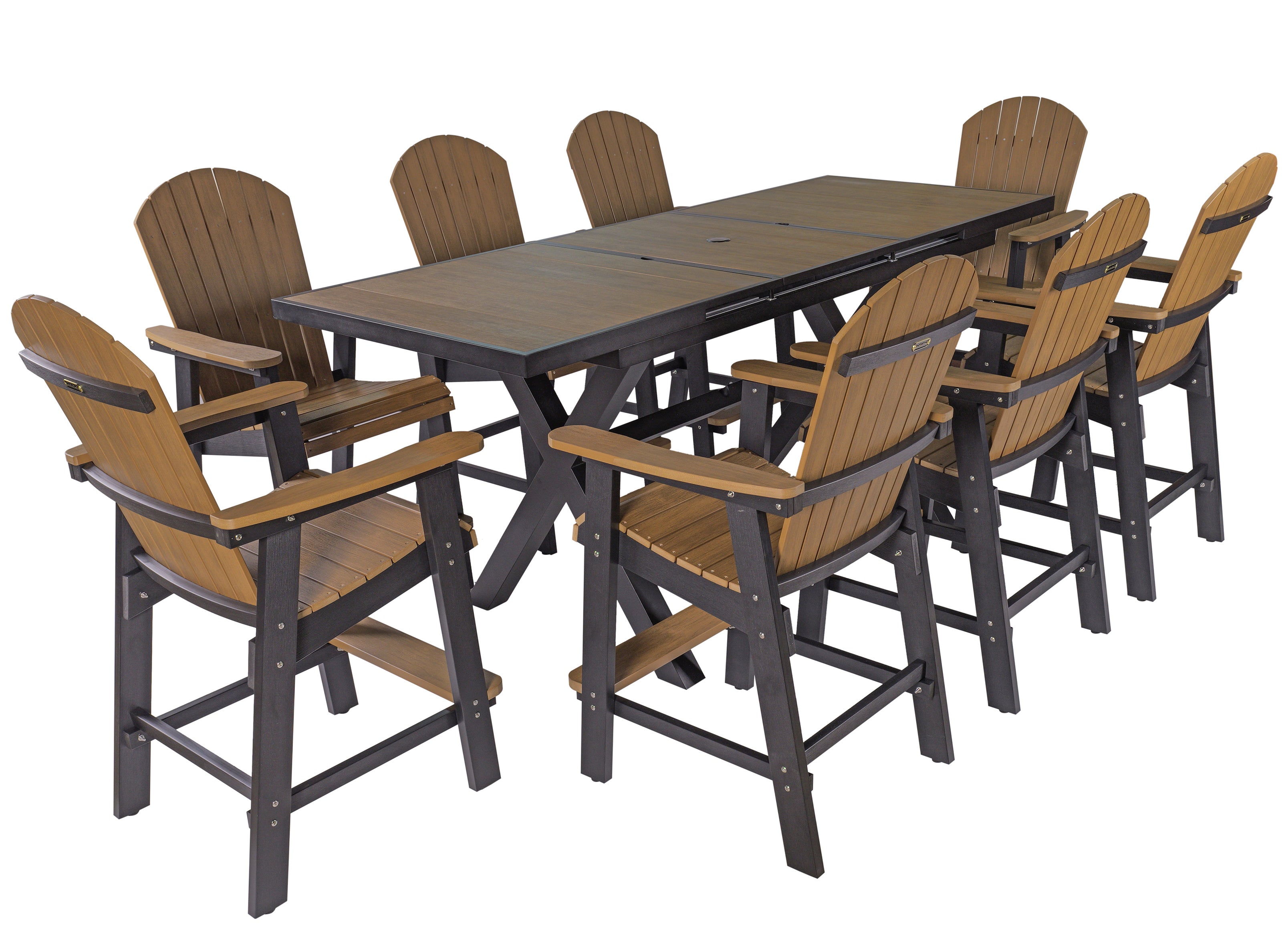 9-Piece Extension Adirondack Counter Table Set