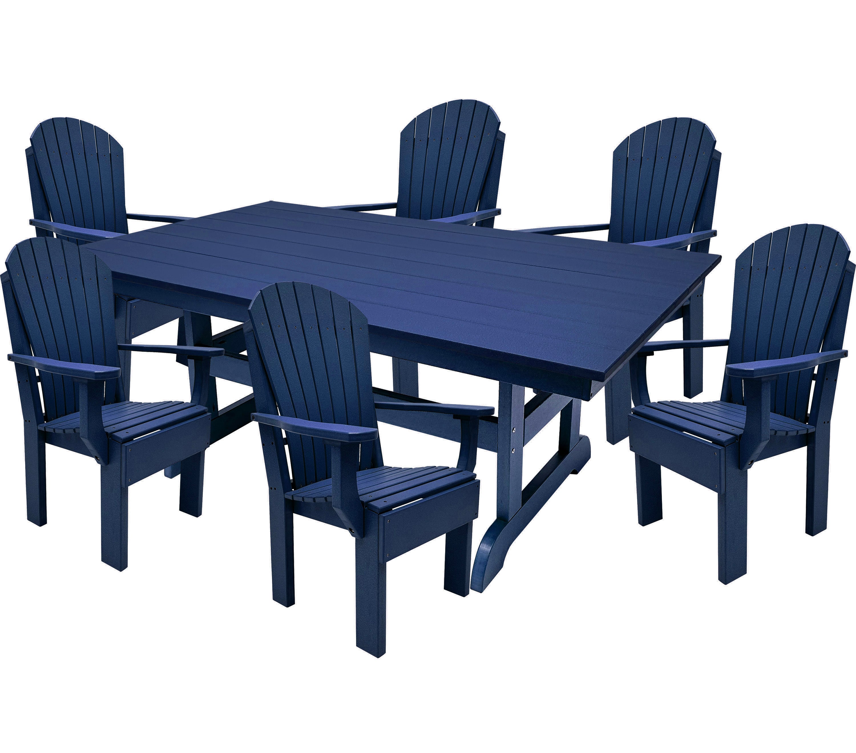 7-Piece Farmhouse Adirondack Dining Table Set