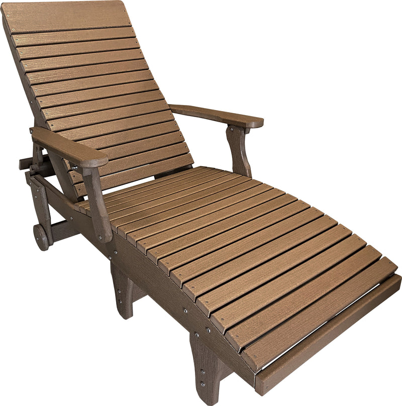 QUICK SHIP - DuraWeather Poly&reg; Chaise Lounge With Wheels And Adjustable Back