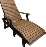 QUICK SHIP - DuraWeather Poly&reg; Chaise Lounge With Wheels And Adjustable Back