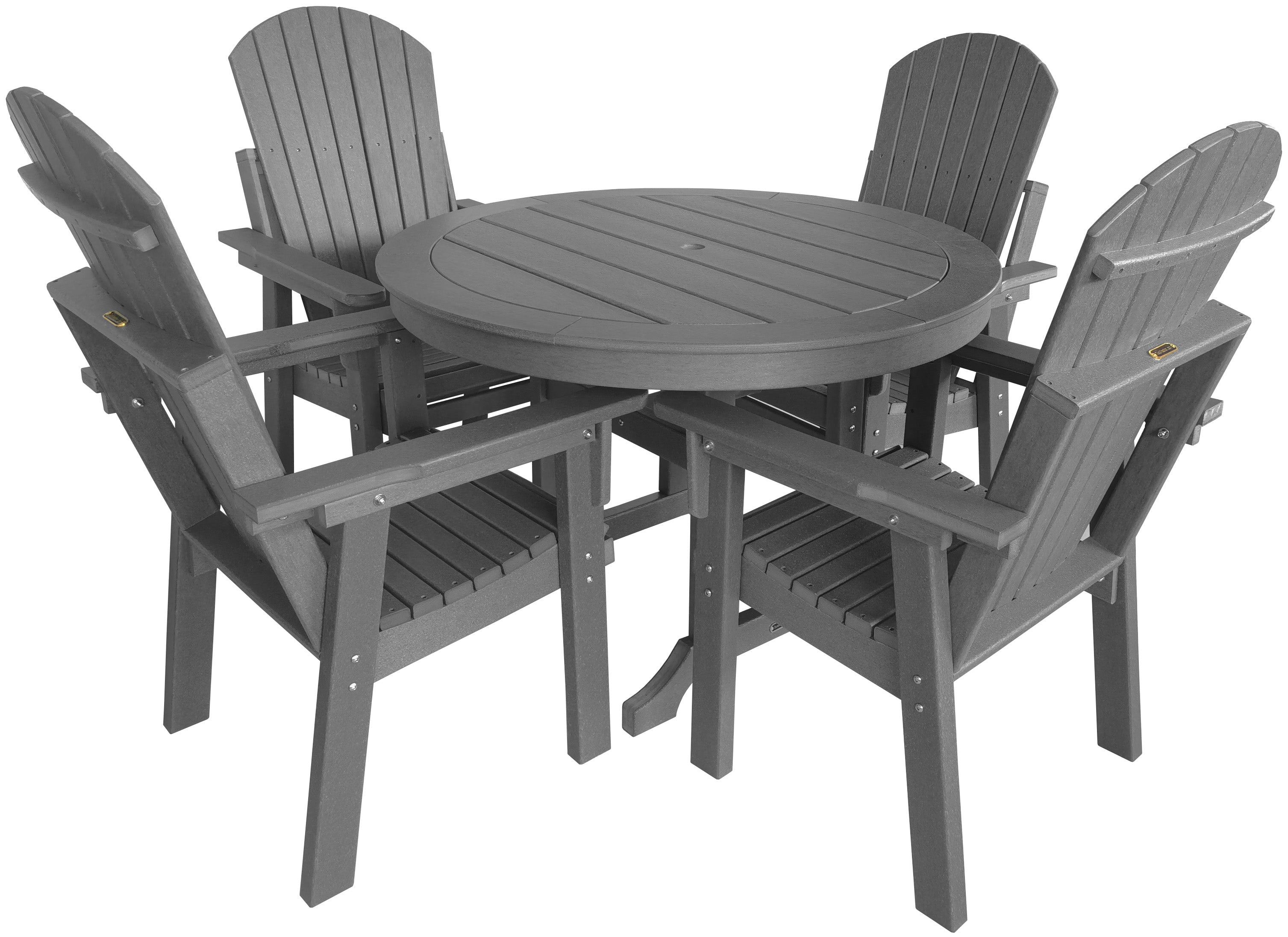 DURAWEATHER POLY® 5-Piece Lakeside Adirondack Dining Table Set