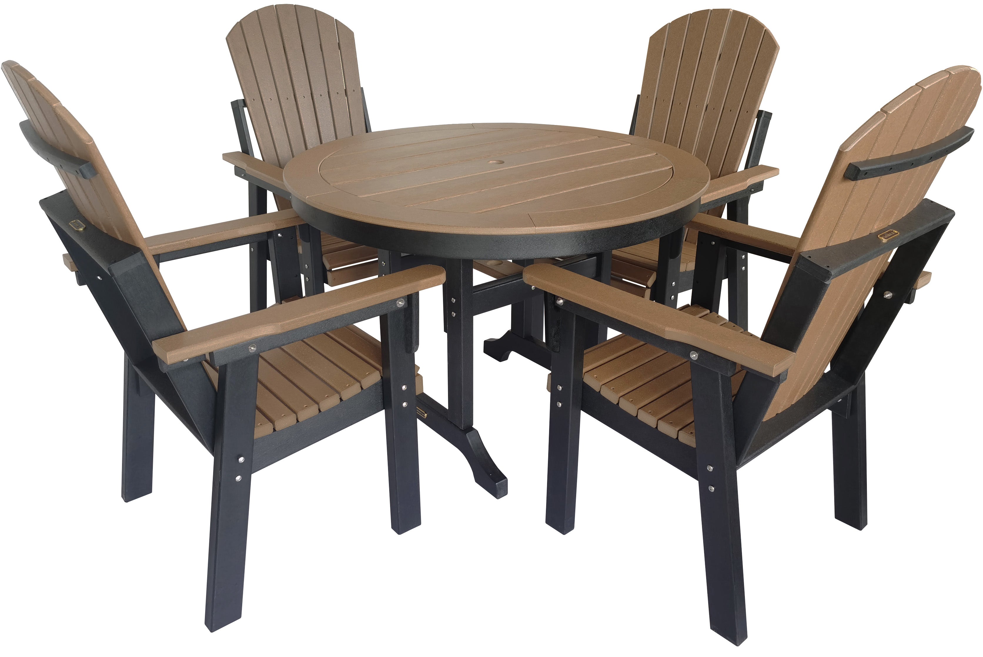 DURAWEATHER POLY® 5-Piece Lakeside Adirondack Dining Table Set