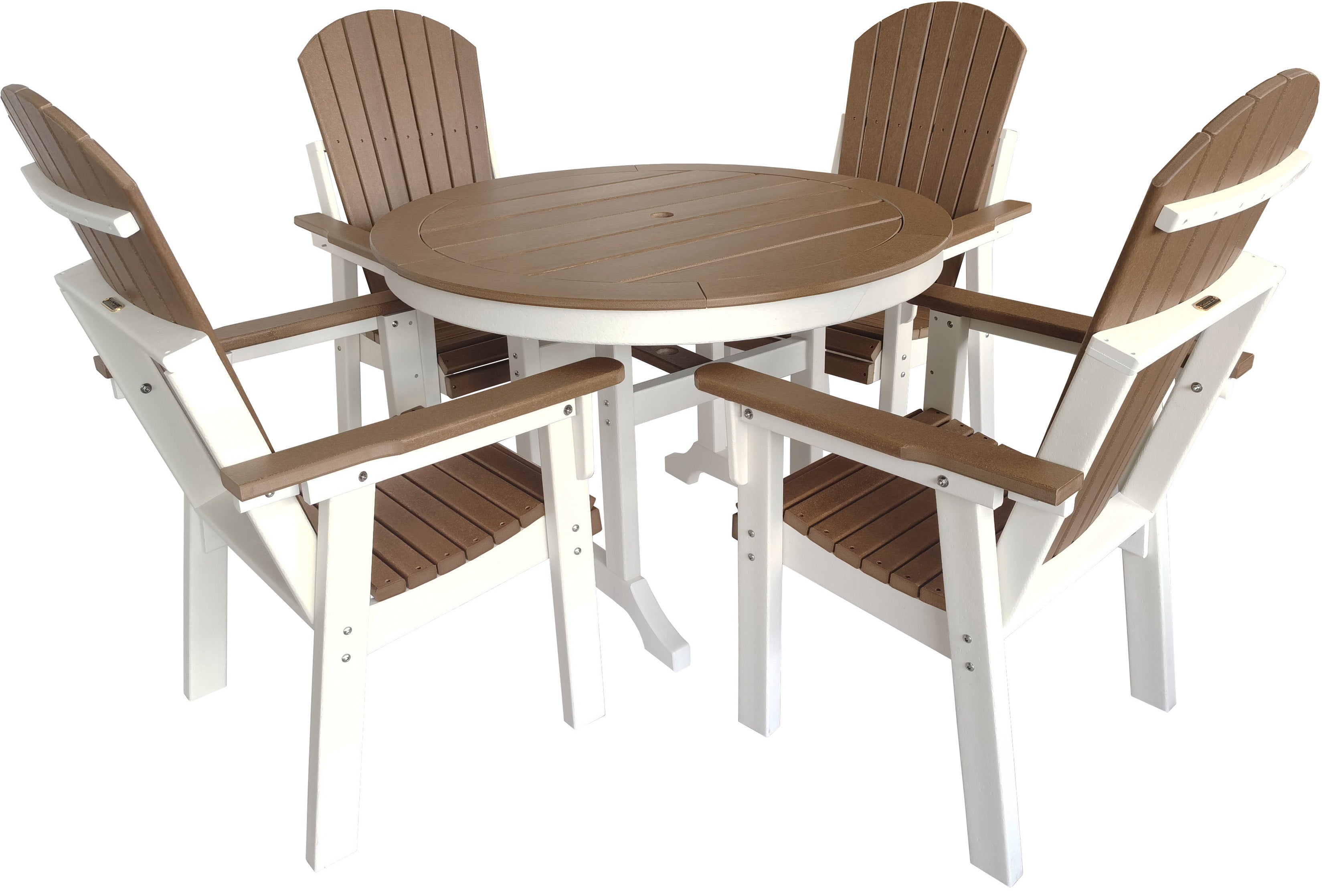 DURAWEATHER POLY® 5-Piece Lakeside Adirondack Dining Table Set