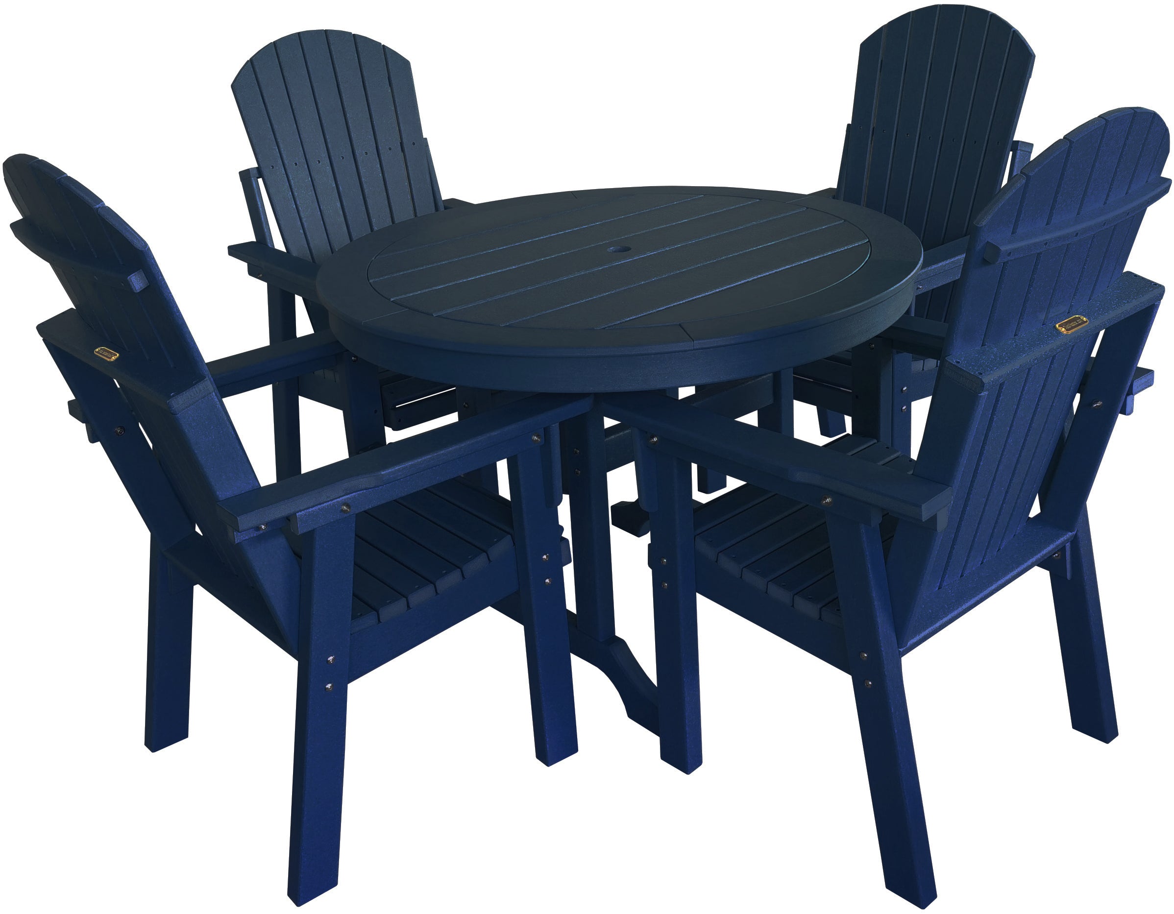 DURAWEATHER POLY® 5-Piece Lakeside Adirondack Dining Table Set