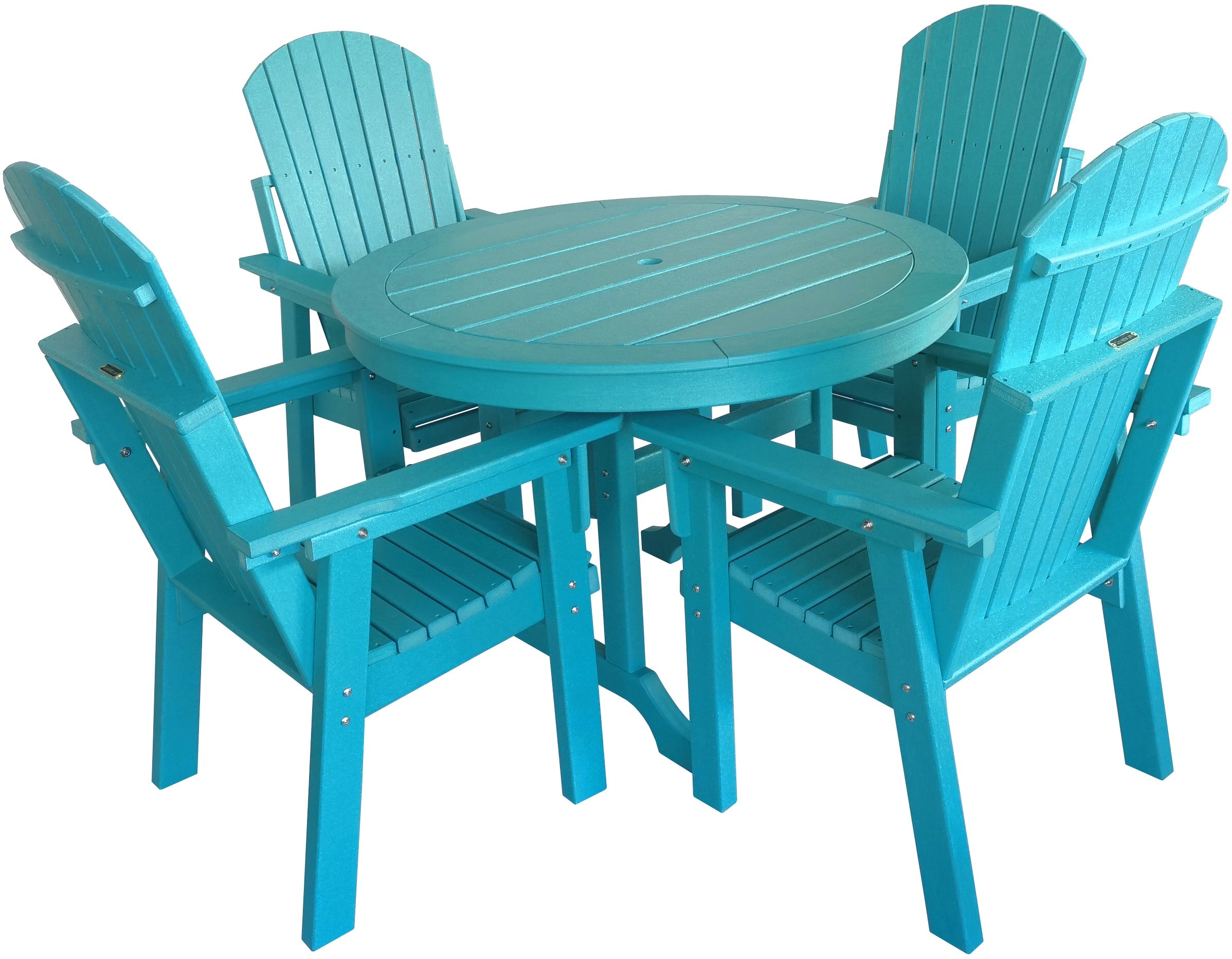 DURAWEATHER POLY® 5-Piece Lakeside Adirondack Dining Table Set