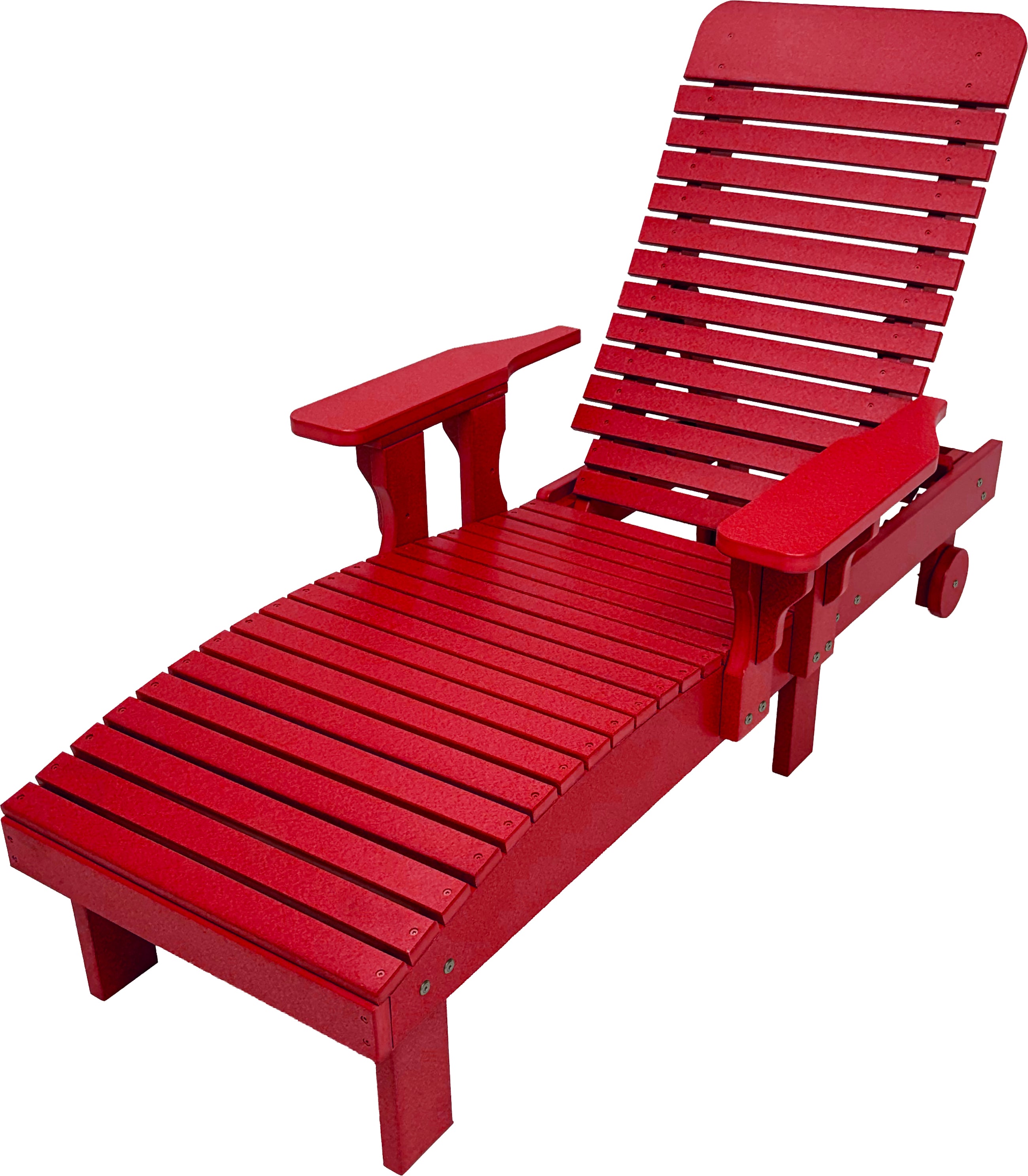 Traditional Chaise Lounge With Wheels And Adjustable Back