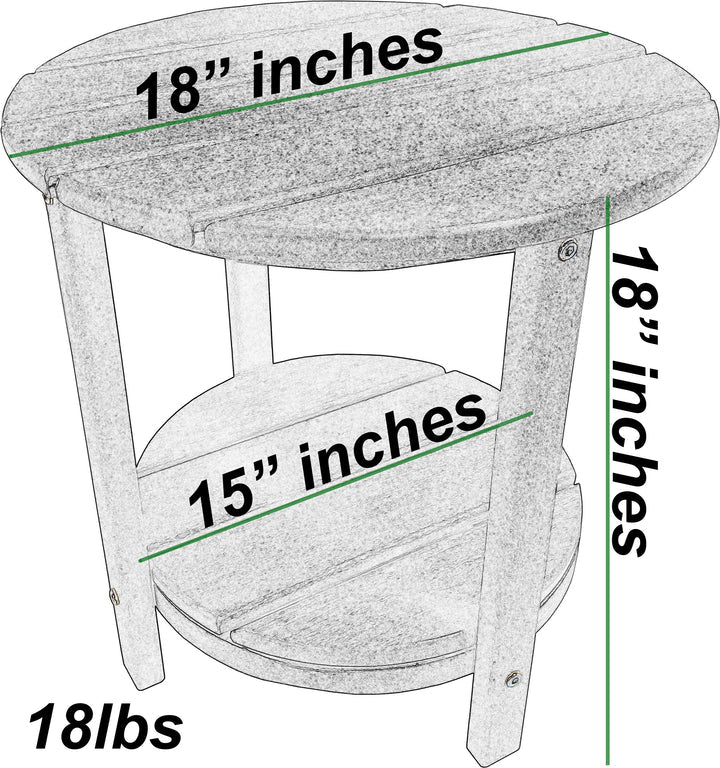3-Piece Adirondack Swivel Gliders With Two Tier End Table