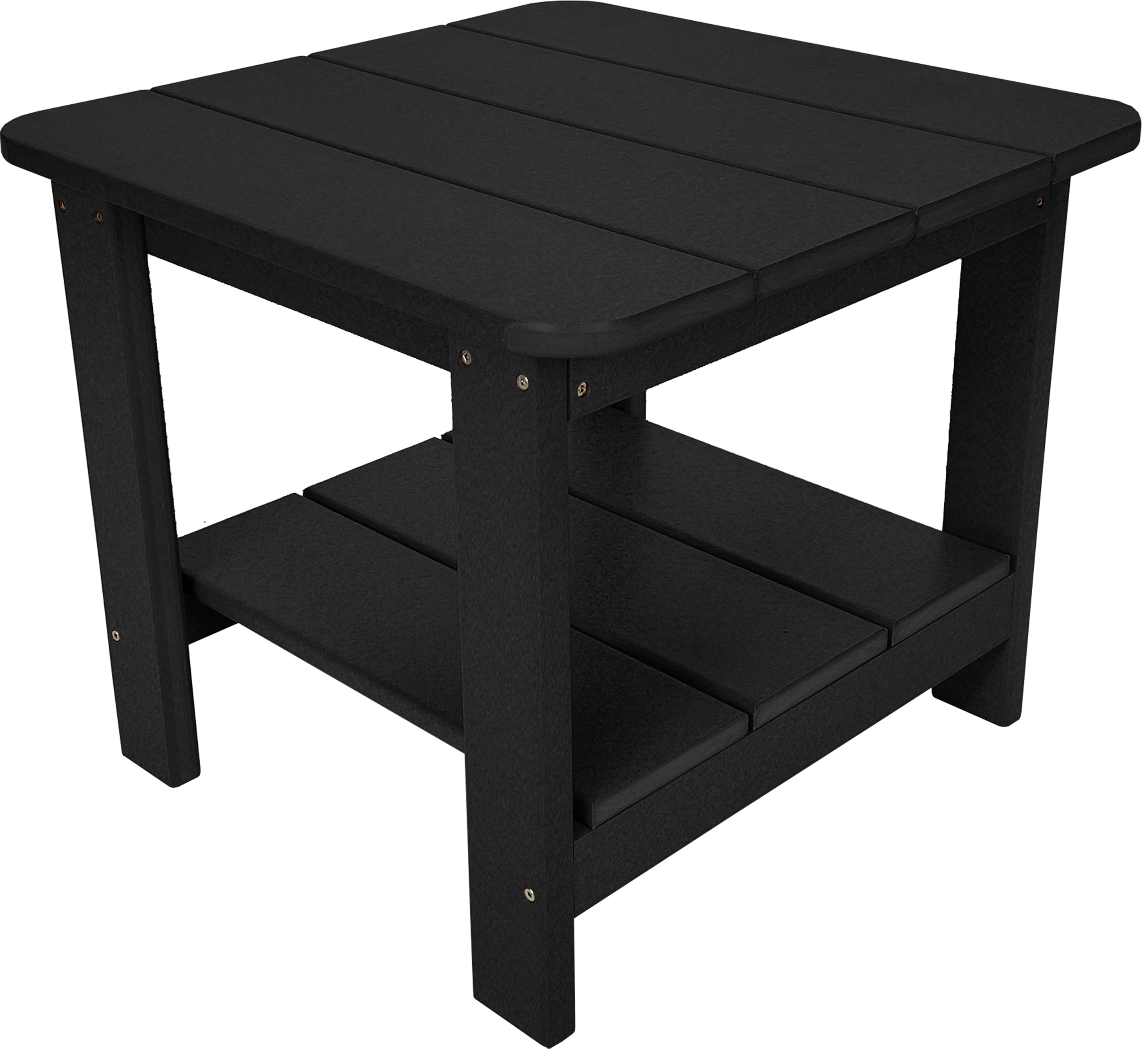 Set of 2 Adirondack Single Gliders With Two Tier End Table