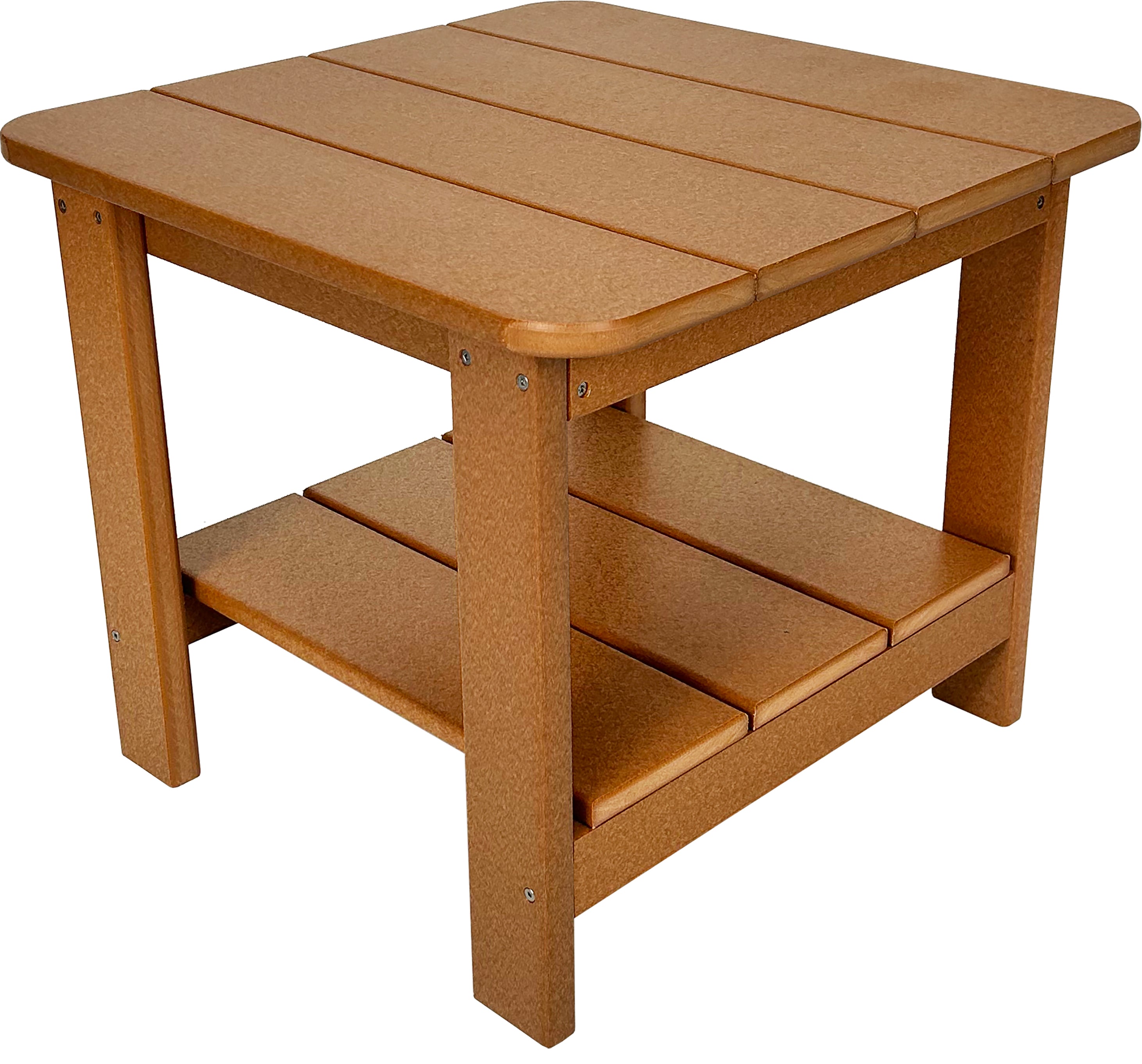 Set of 2 Adirondack Single Gliders With Two Tier End Table