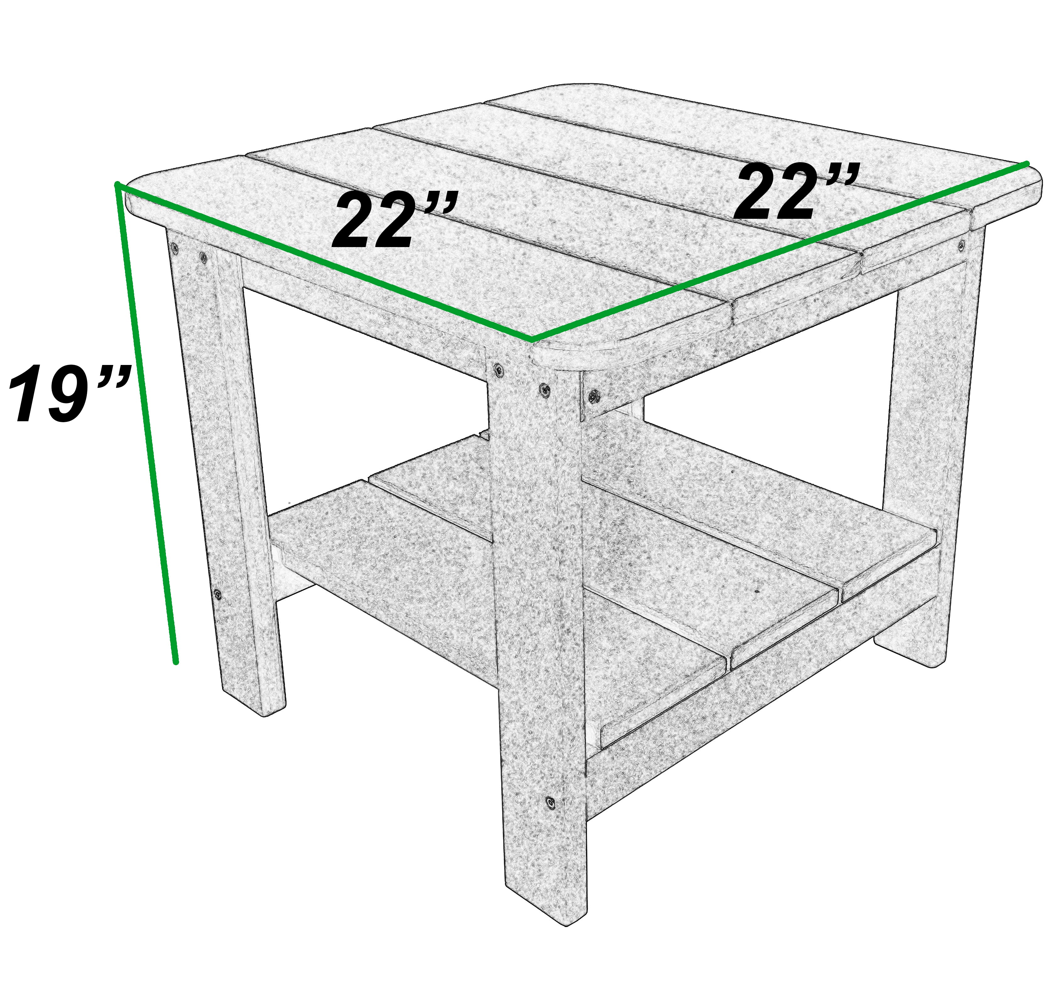 22" Sq. Two Tier Side Table