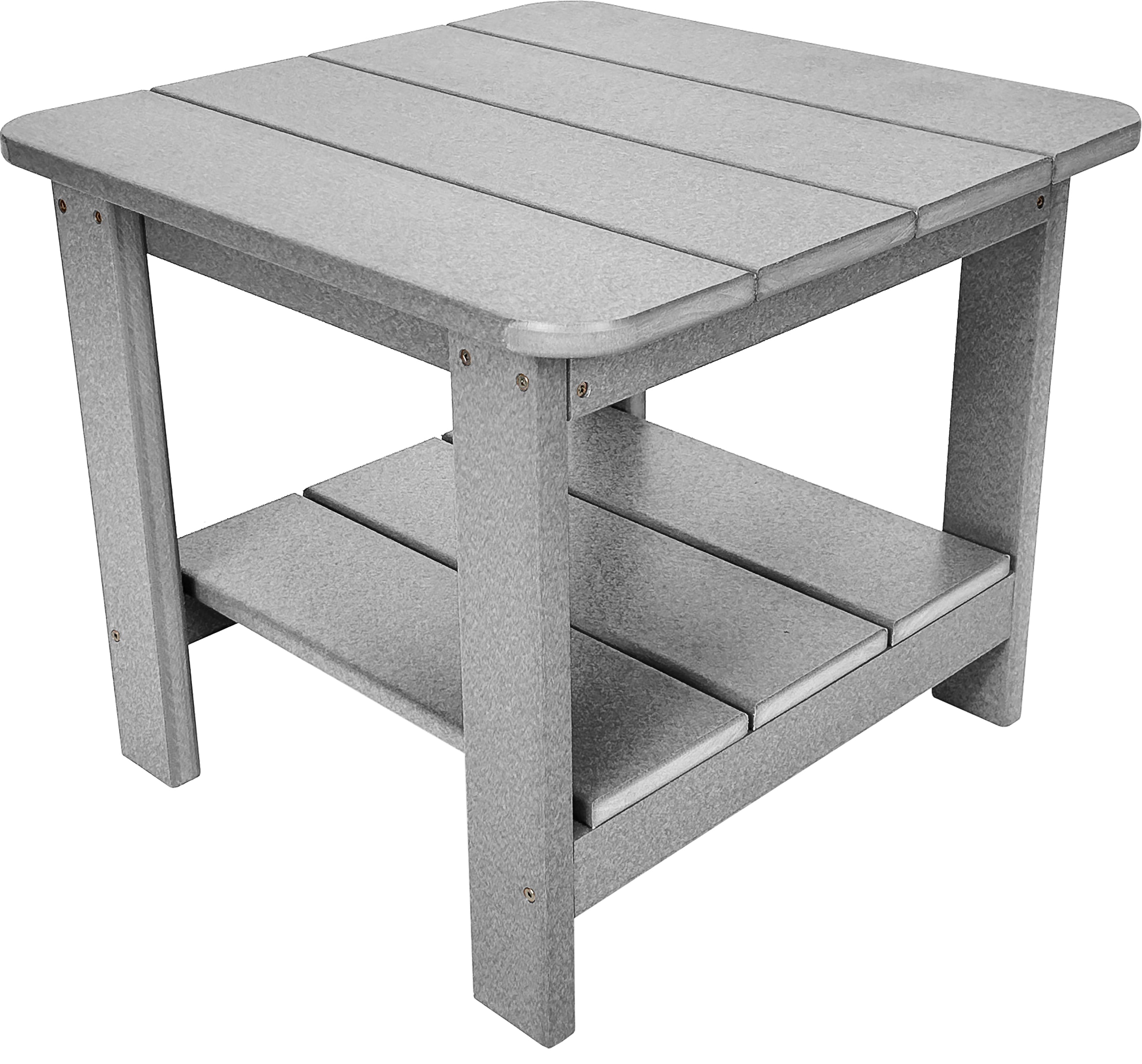 Set of 2 Adirondack Single Gliders With Two Tier End Table