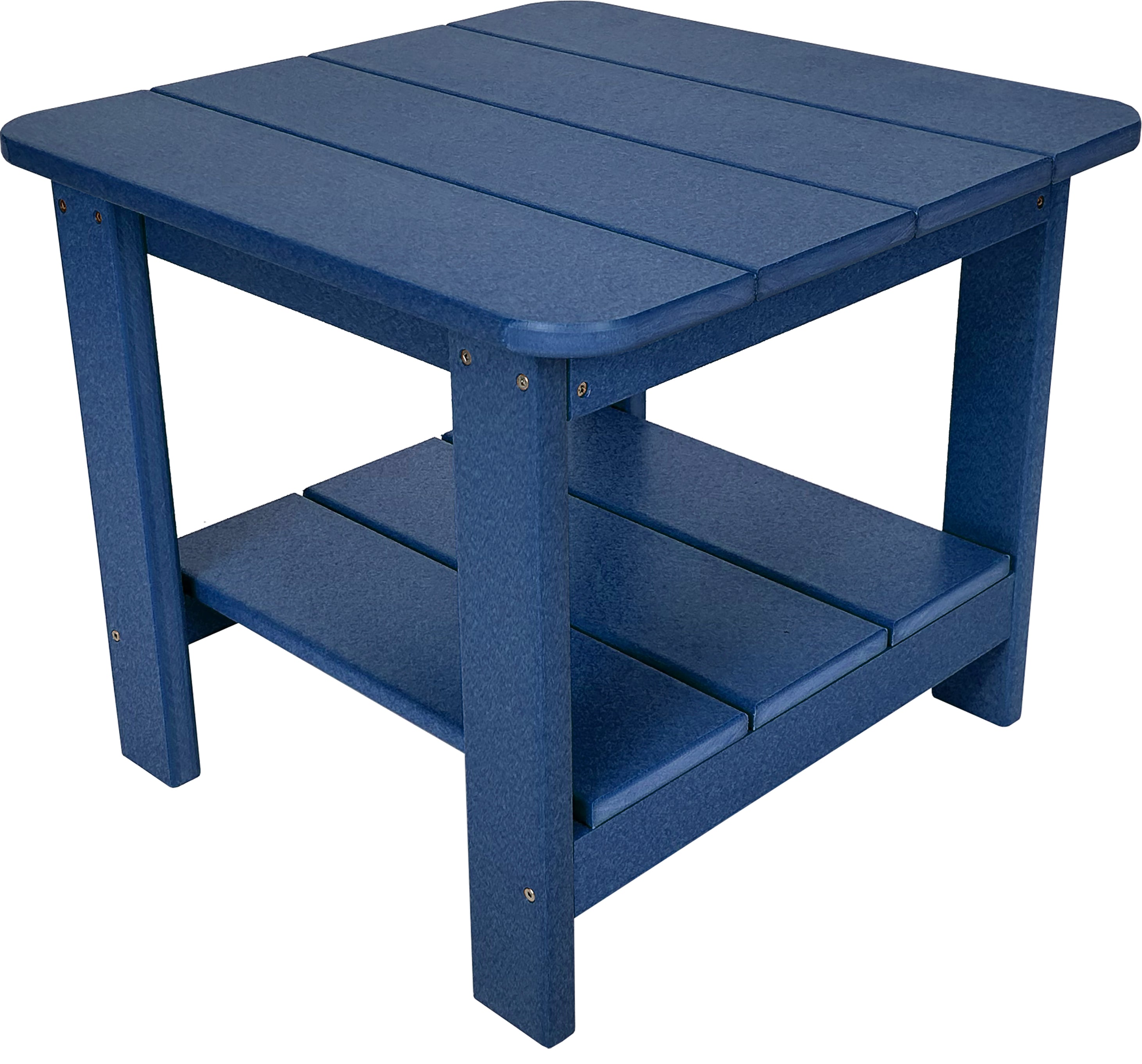 Set of 2 Adirondack Single Gliders With Two Tier End Table