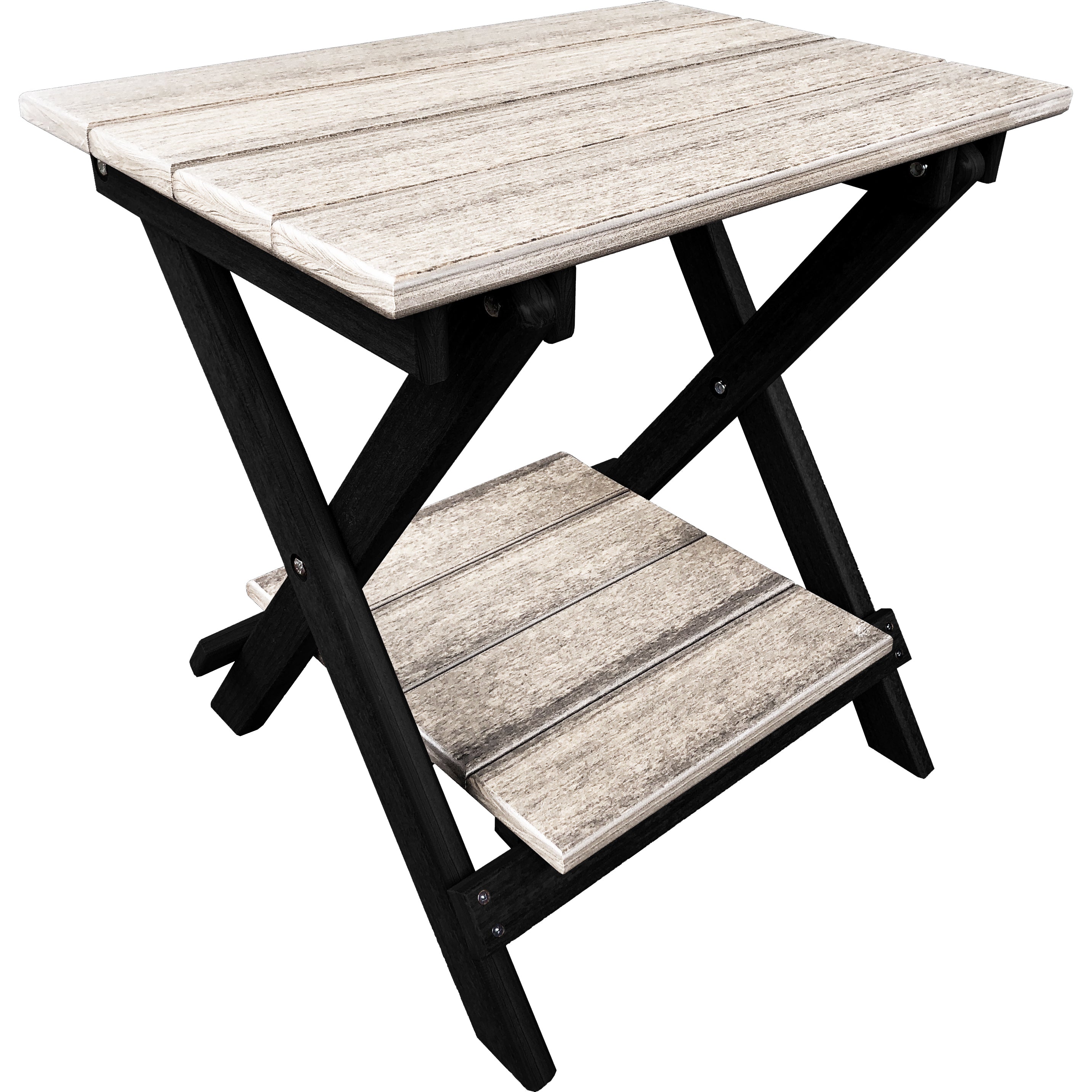 DuraWeather® Poly Folding Deluxe End Table w/ Removable Tray