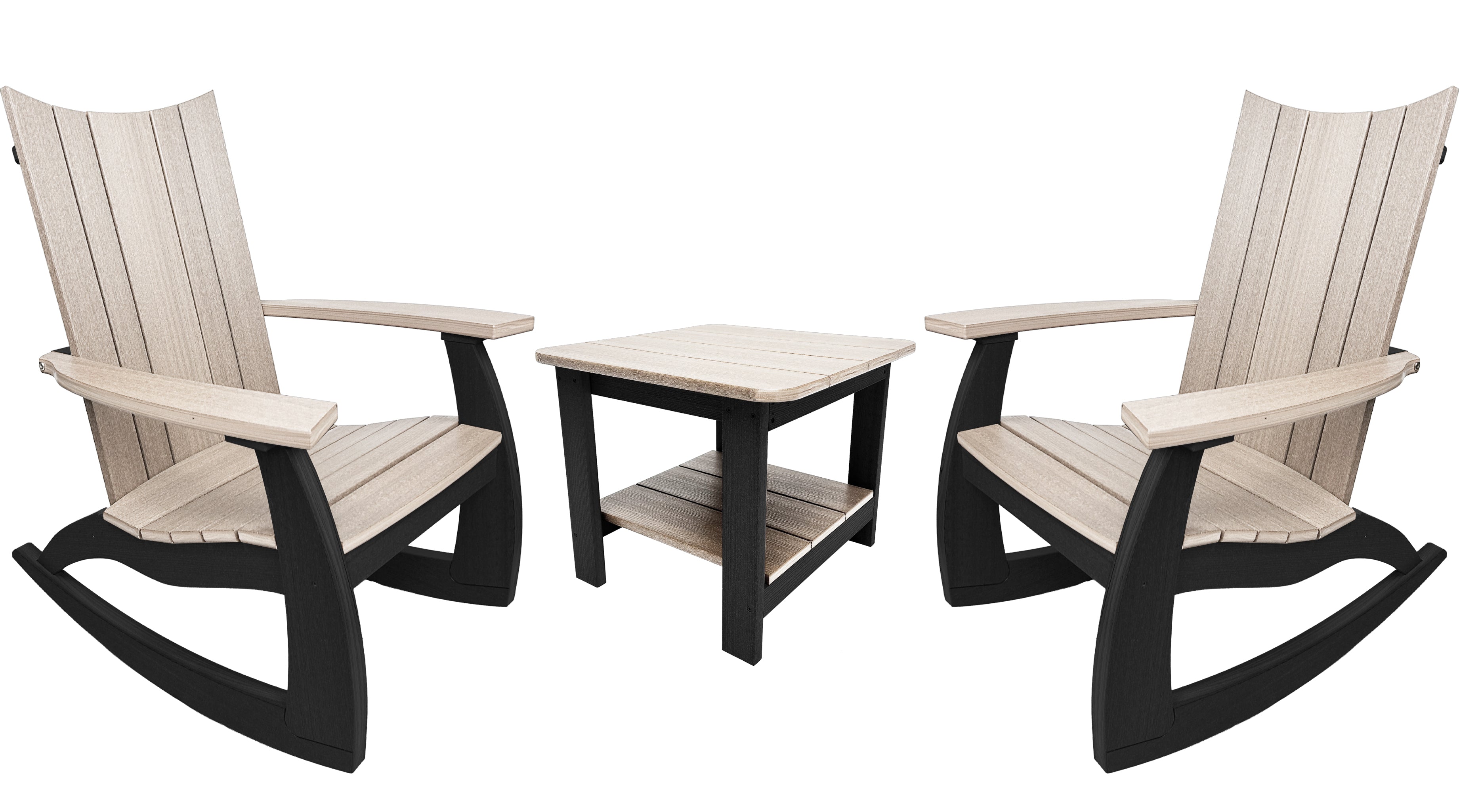 3-Piece Edge Modern Porch Rocker Set