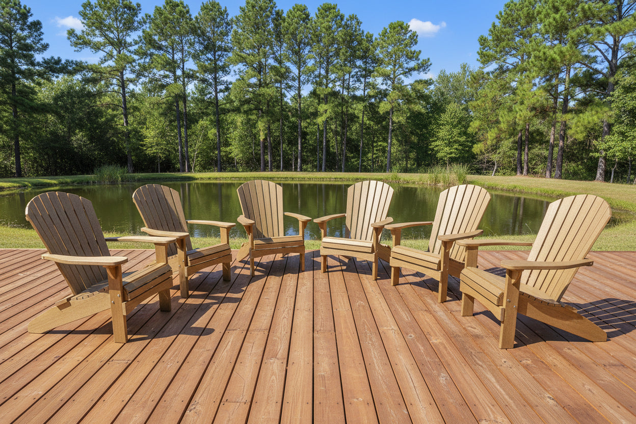 Set of 6 Adirondack Chairs Original King Size