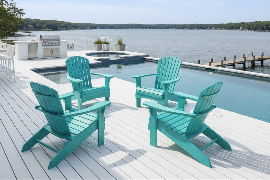 Set of 4 Adirondack Chairs Original King Size