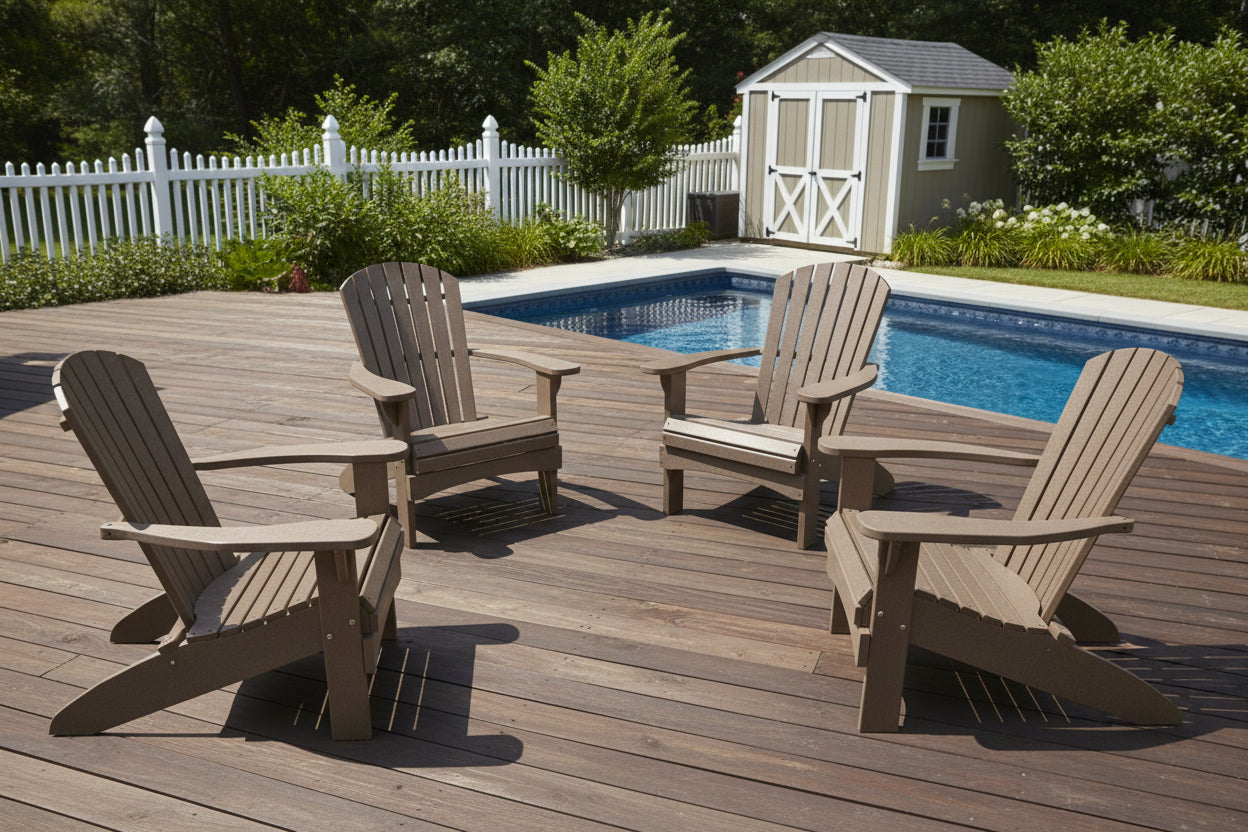 Set of 4 Adirondack Chairs Original King Size