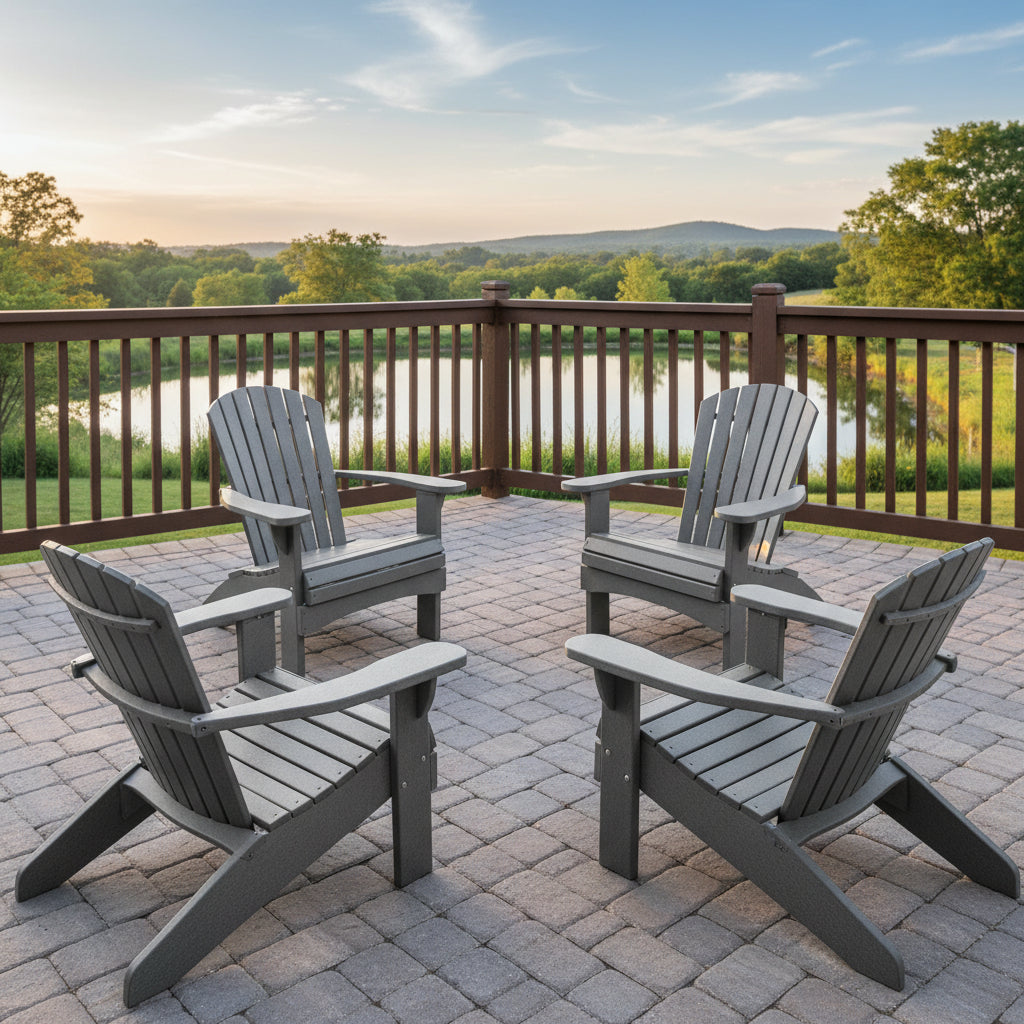 Set of 4 Adirondack Chairs Original King Size