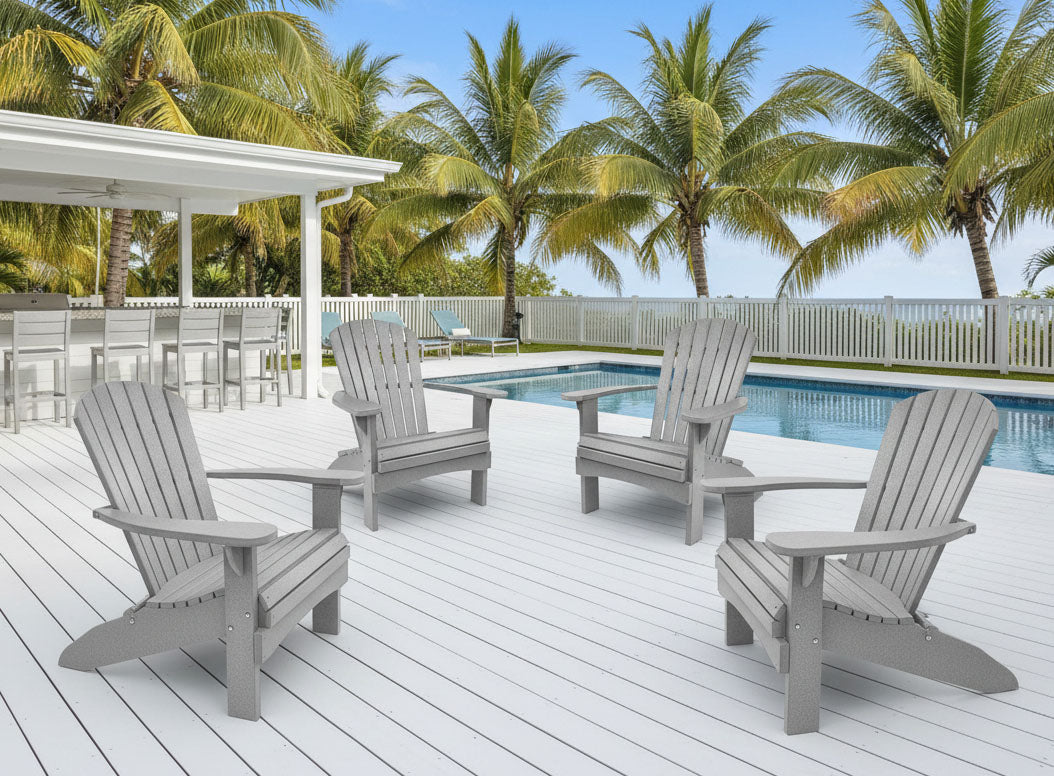 Set of 4 Adirondack Chairs Original King Size