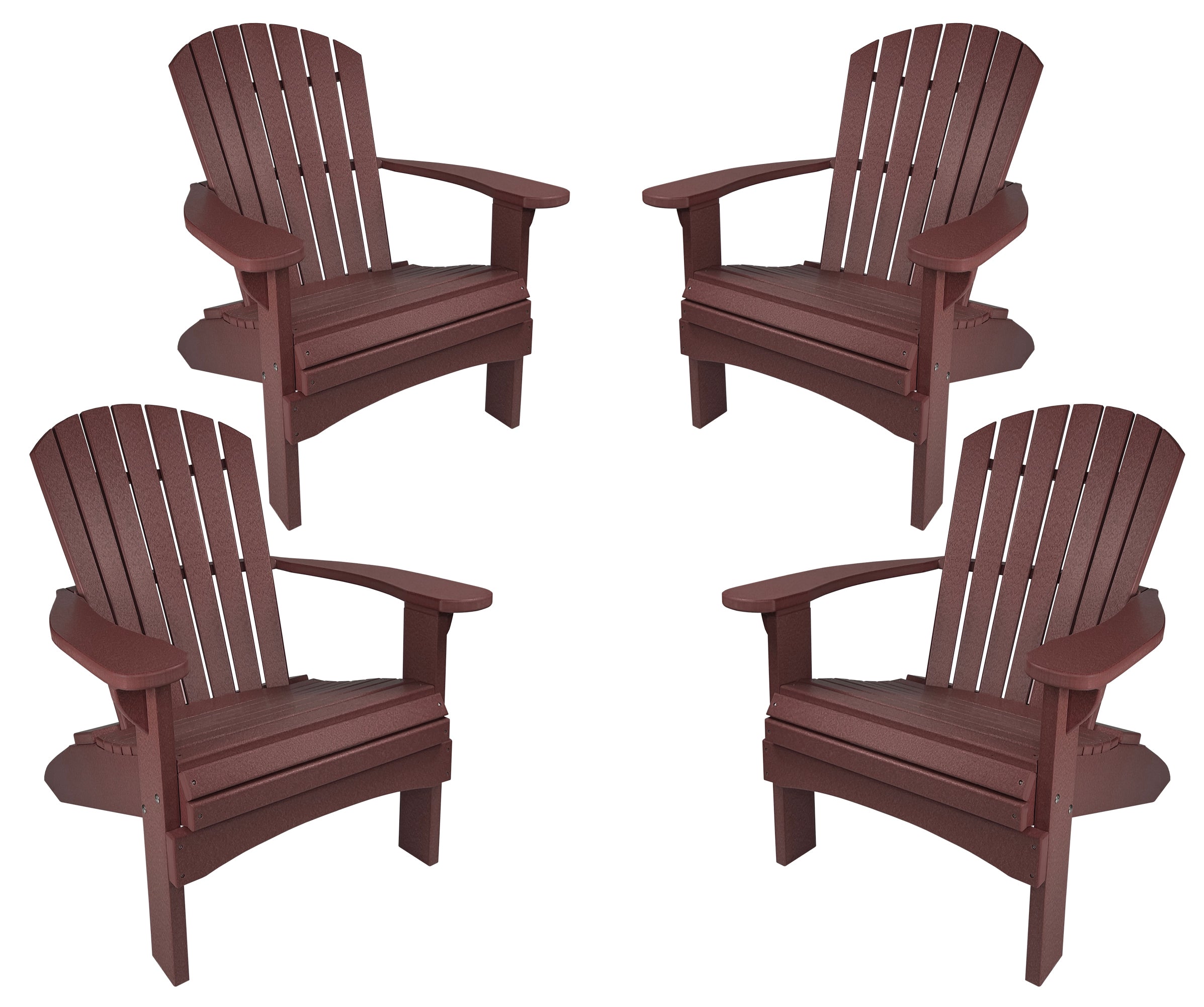 Set of 4 Adirondack Chairs Original King Size