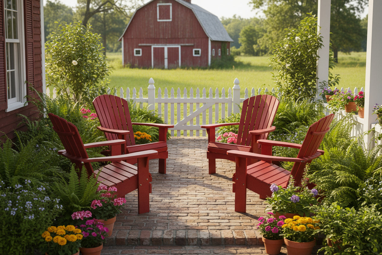 Set of 4 Adirondack Chairs Original King Size