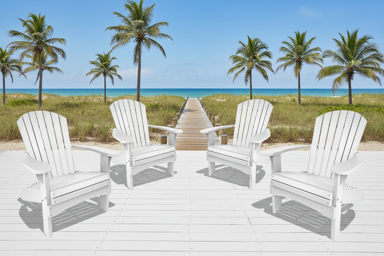 Set of 4 Adirondack Chairs Original King Size