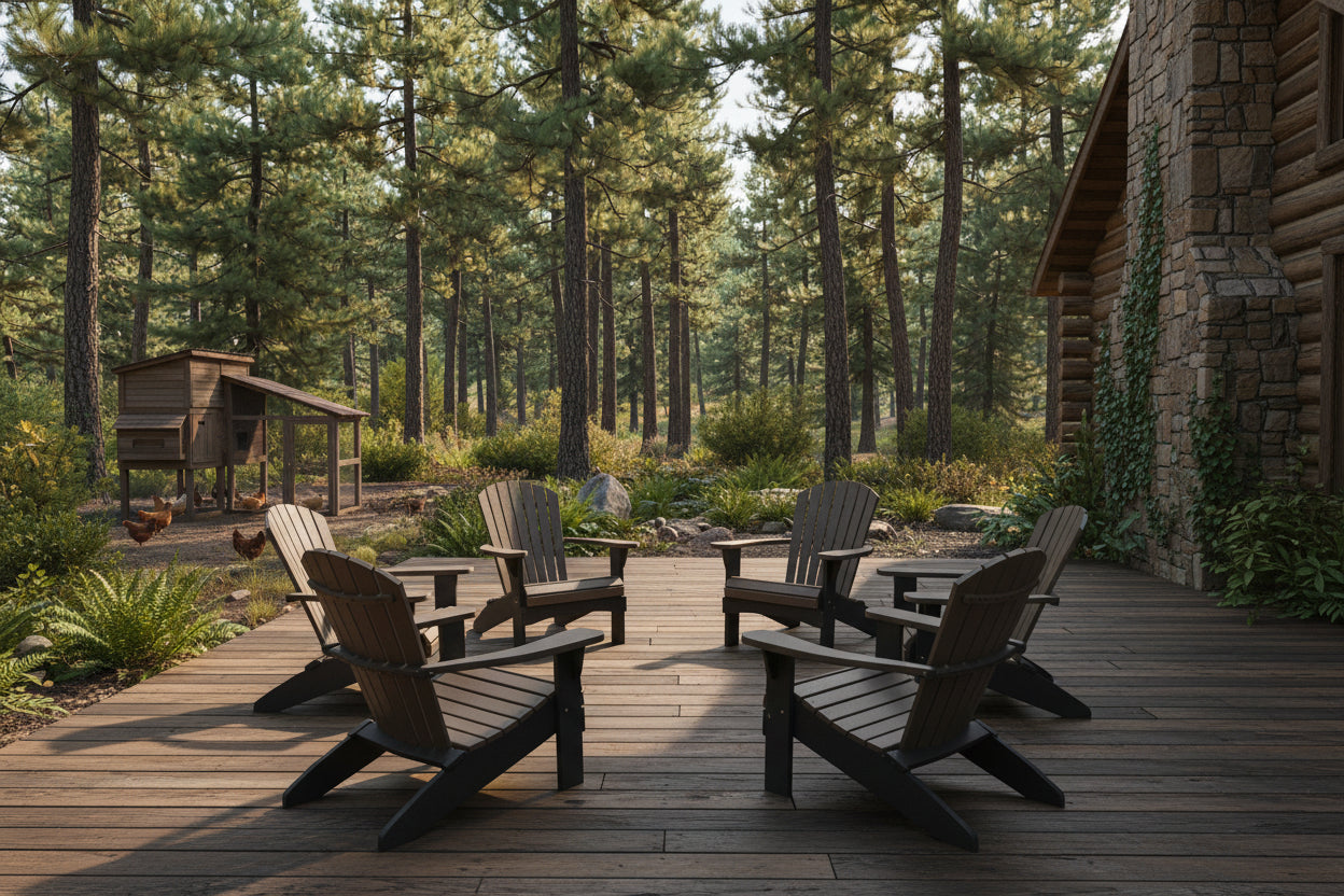 Set of 6 Adirondack Chairs Original King Size