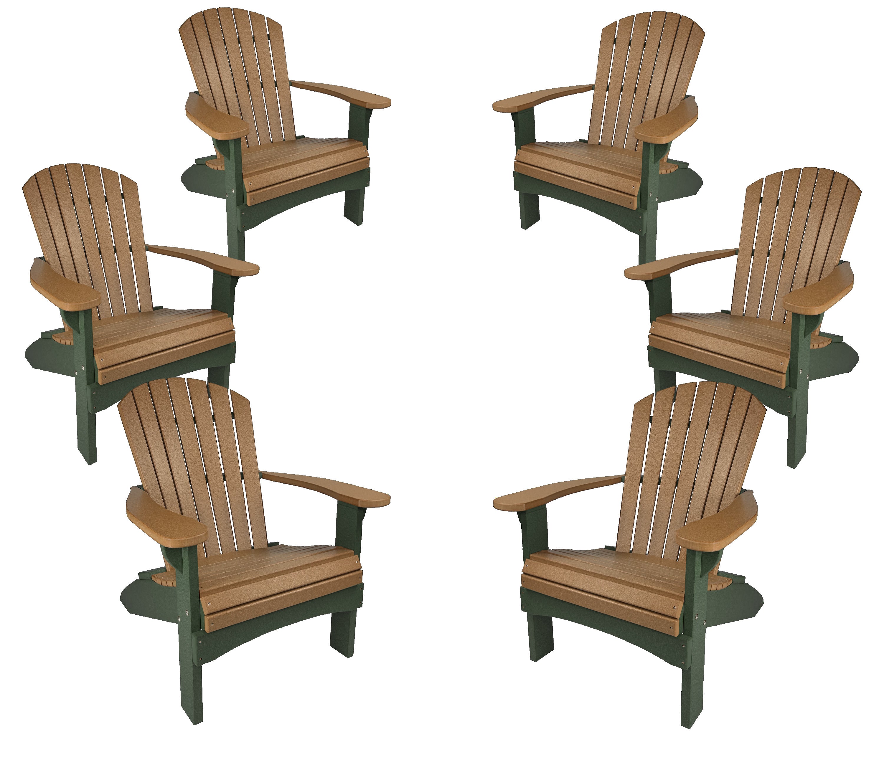 Set of 6 Adirondack Chairs Original King Size