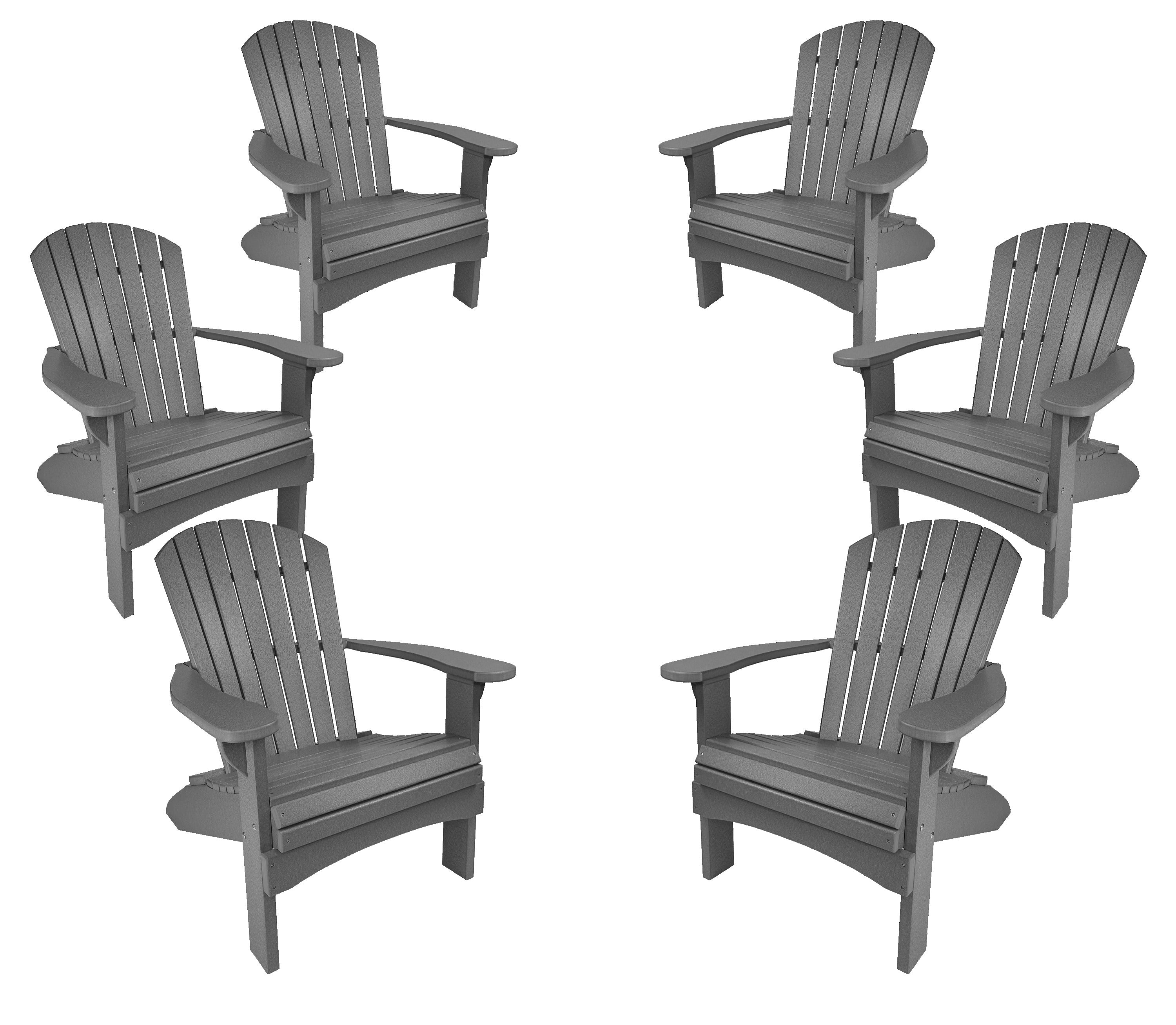 Set of 6 Adirondack Chairs Original King Size