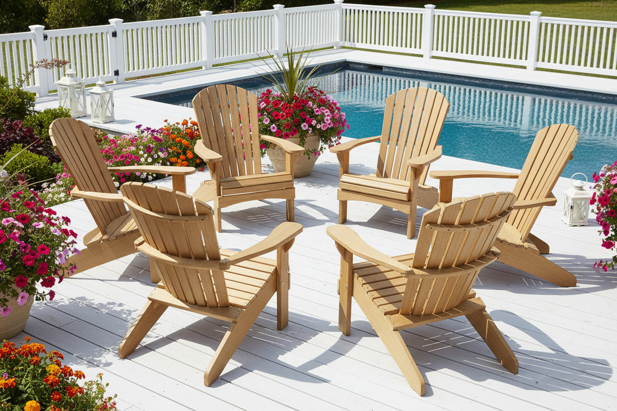 Set of 6 Adirondack Chairs Original King Size