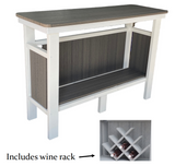 DuraWeather Poly 60" Bar Height Serving Bar (Includes Wine Rack!)